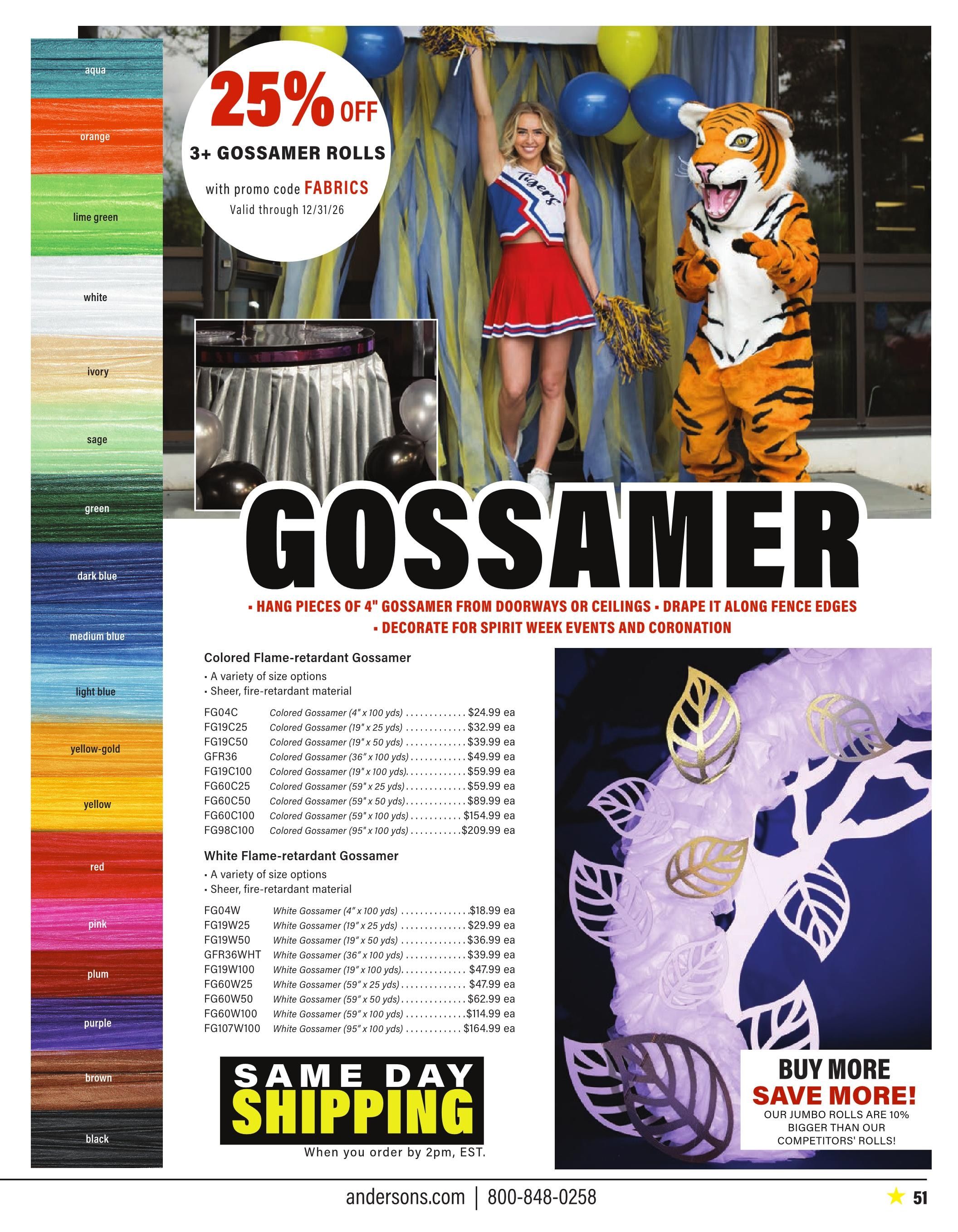 Anderson's School Events School Spirit 2026 Catalog Weekly Ad January 1 - December 31, 2026