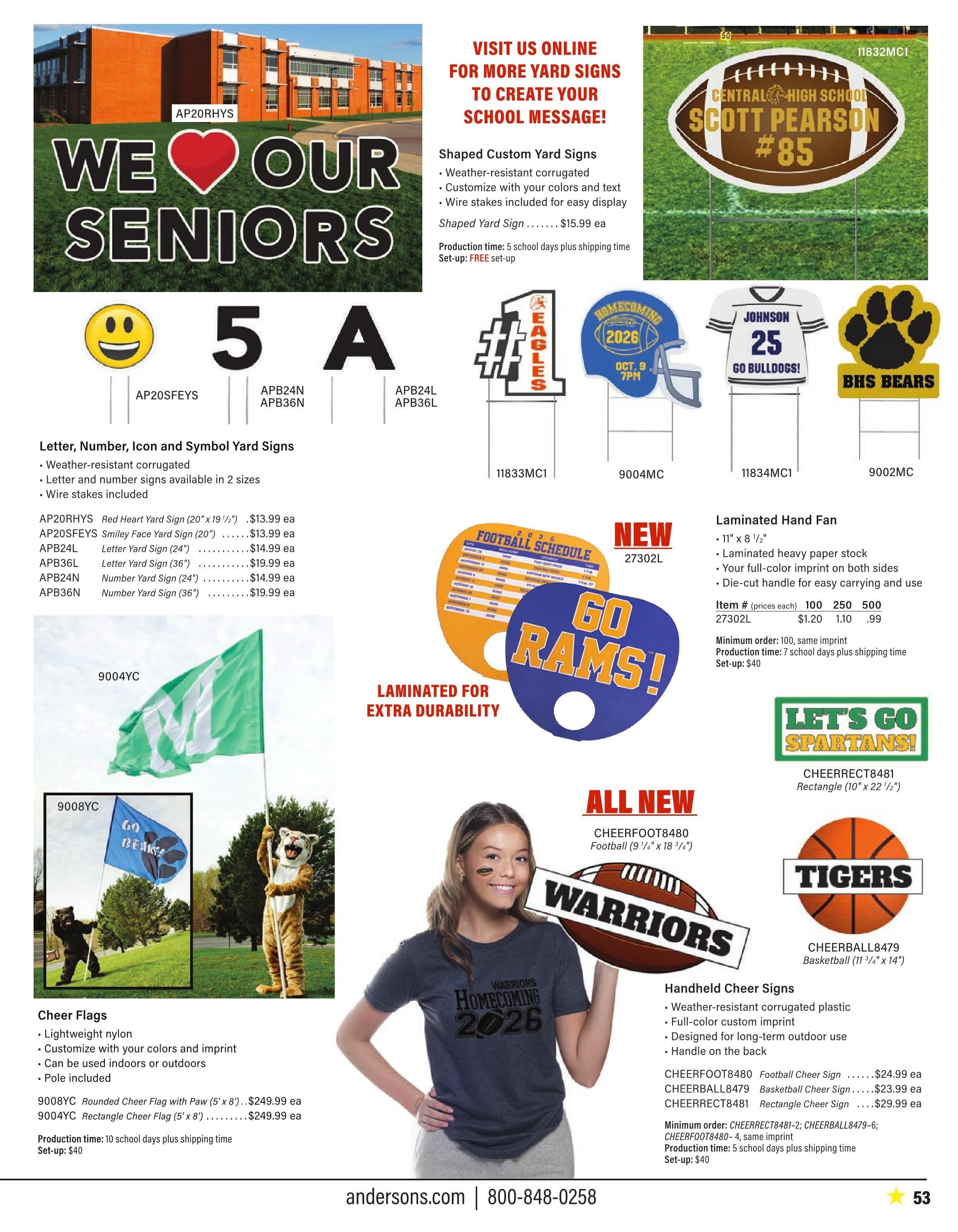 Anderson's School Events School Spirit 2026 Catalog Weekly Ad January 1 - December 31, 2026