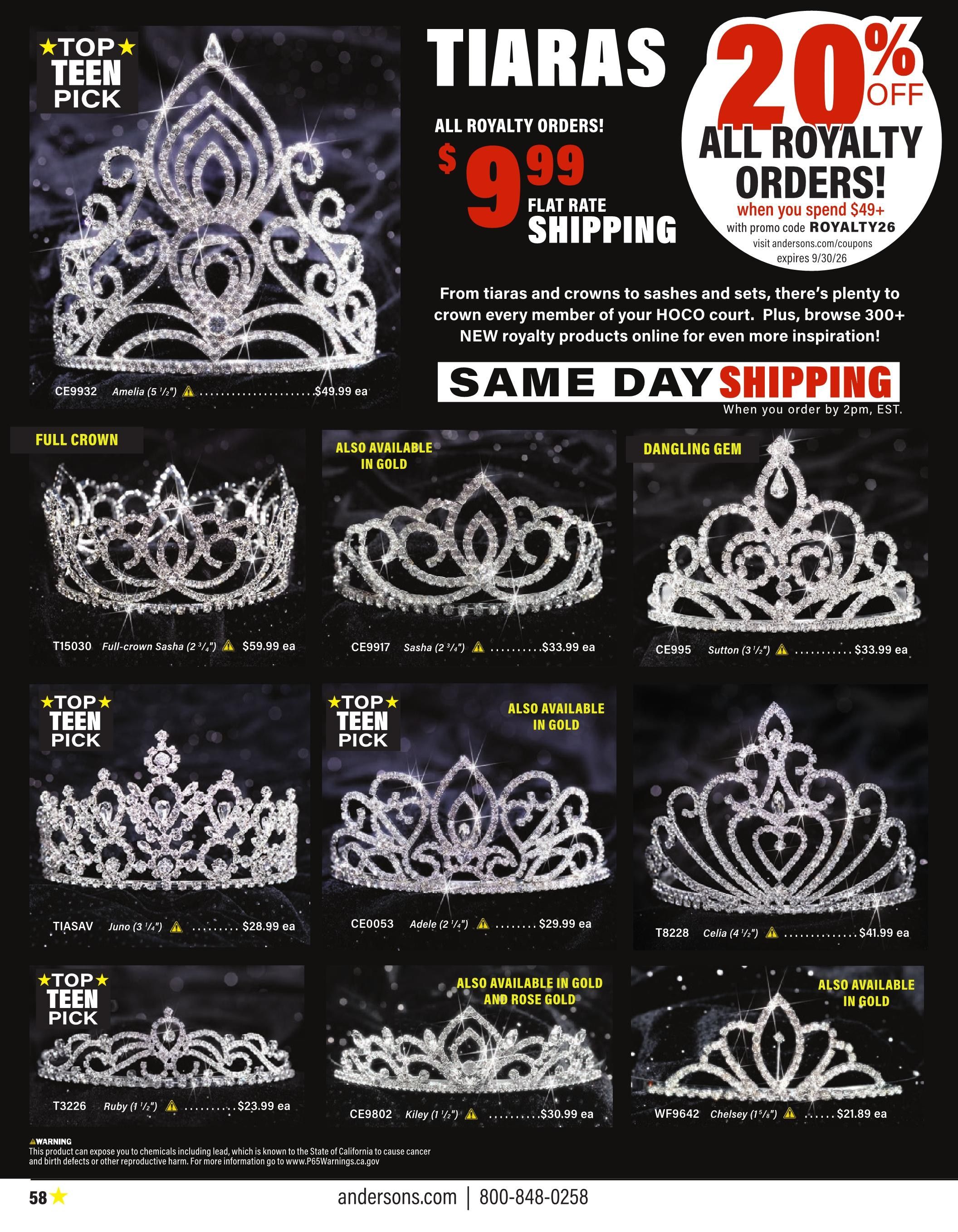 Anderson's School Events School Spirit 2026 Catalog Weekly Ad January 1 - December 31, 2026