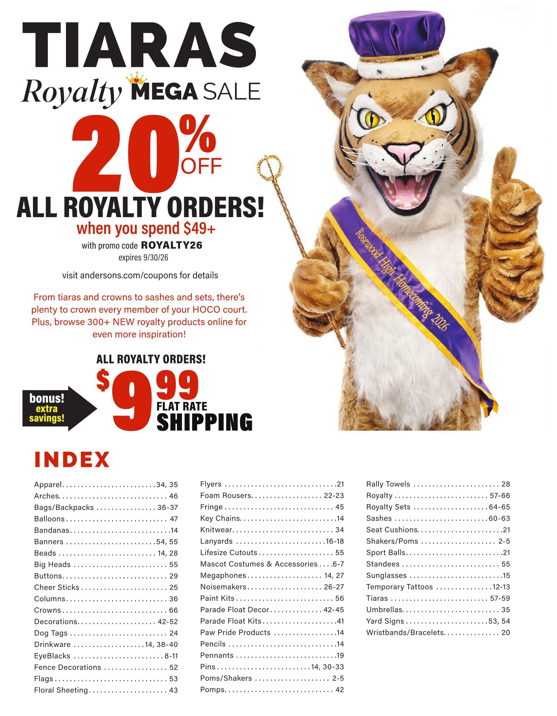 Anderson's School Events School Spirit 2026 Catalog Weekly Ad January 1 - December 31, 2026