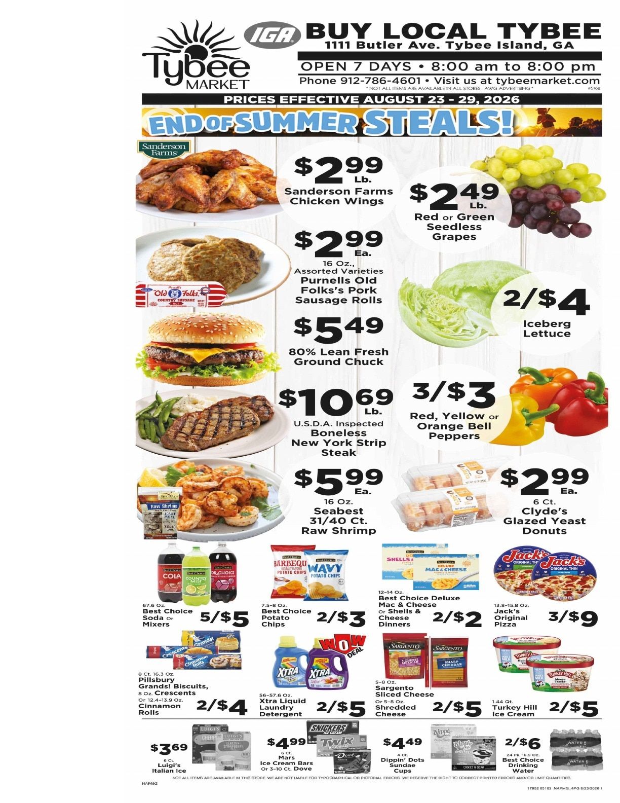 Tybee Market Weekly Ad August 23 - 29, 2026