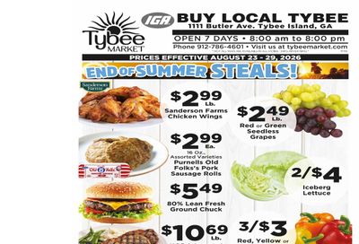Tybee Market Weekly Ad August 23 - 29, 2026