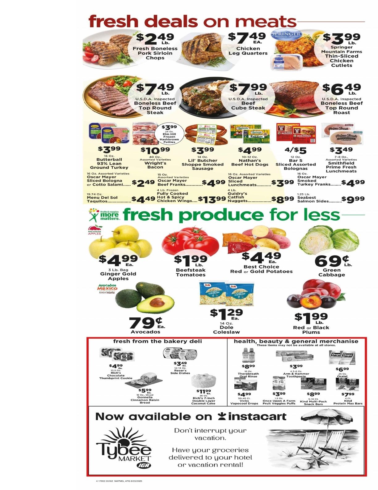 Tybee Market Weekly Ad August 23 - 29, 2026