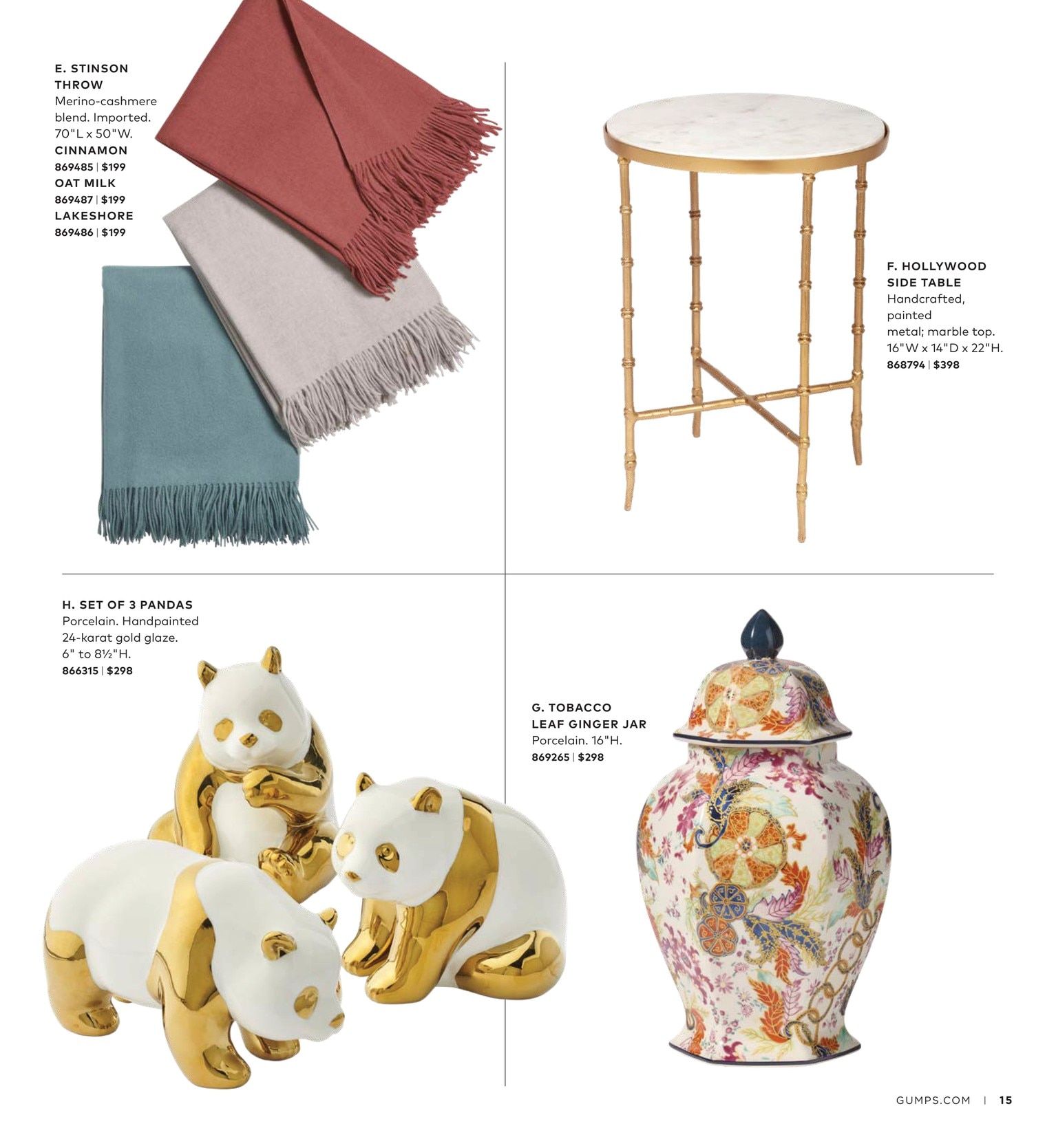 Gump's Fall Catalog Weekly Ad July 1 - November 30, 2026