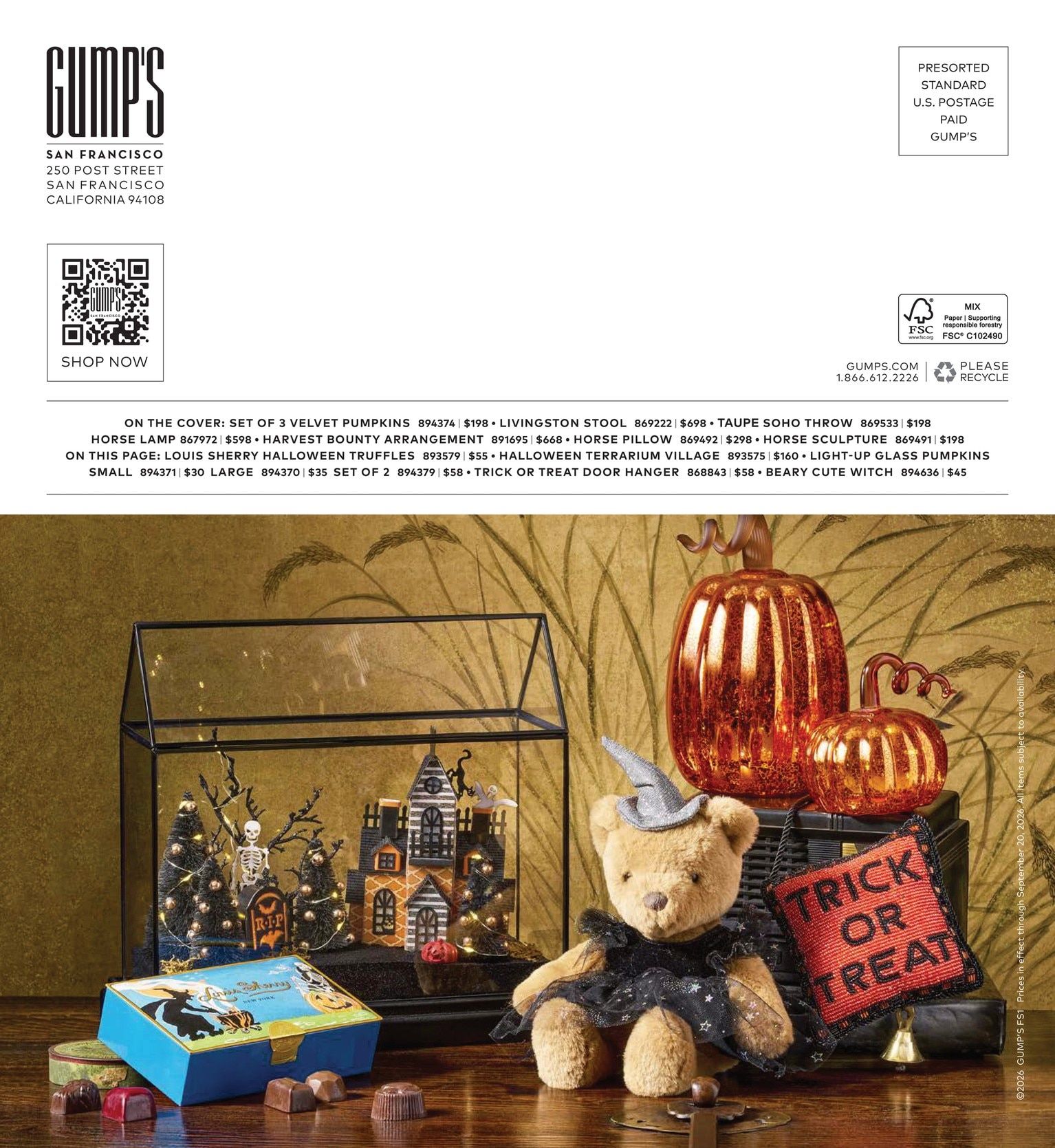 Gump's Fall Catalog Weekly Ad July 1 - November 30, 2026