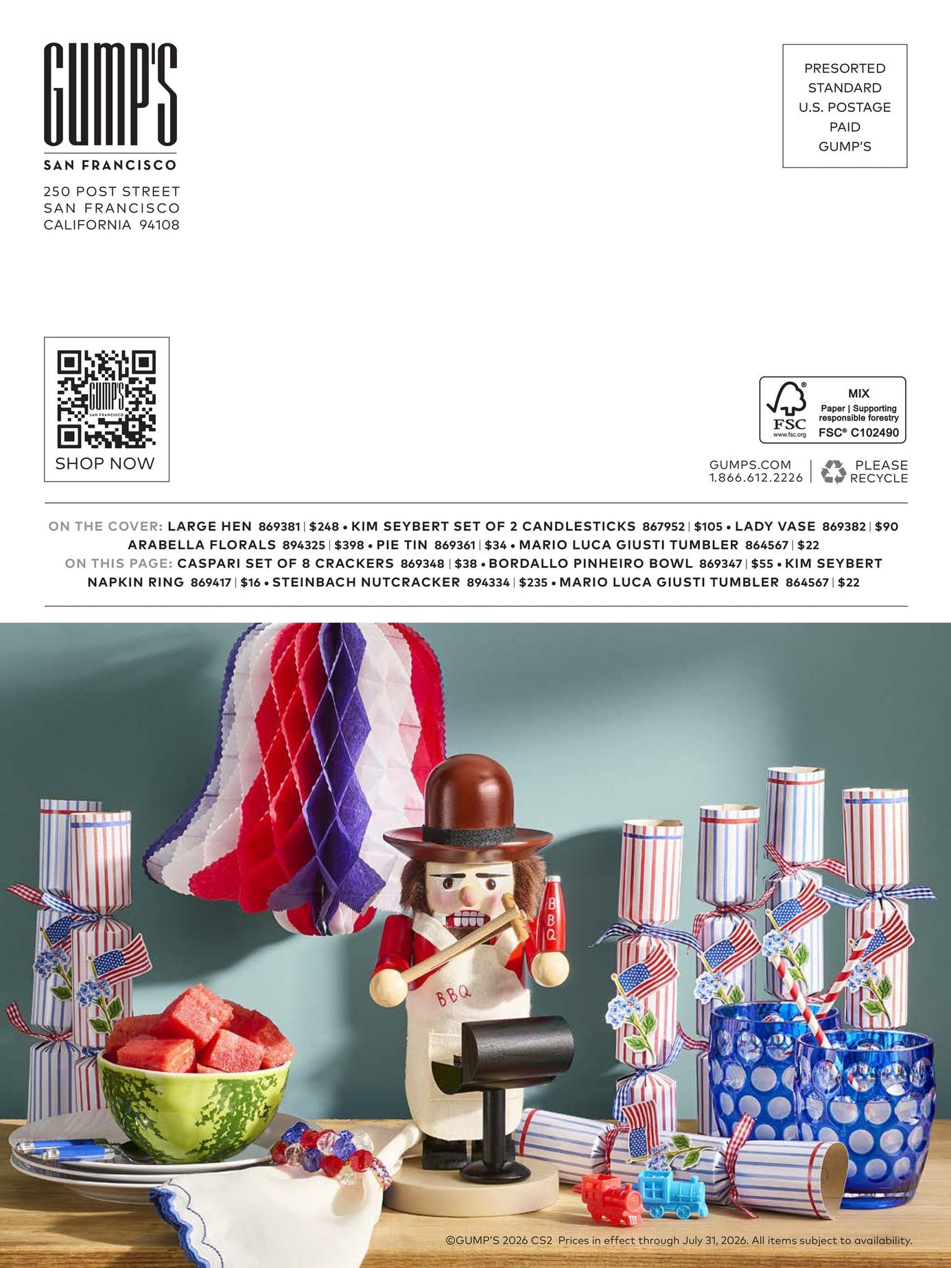 Gump's Summer Catalog Drop 2 Weekly Ad April 1 - August 31, 2026
