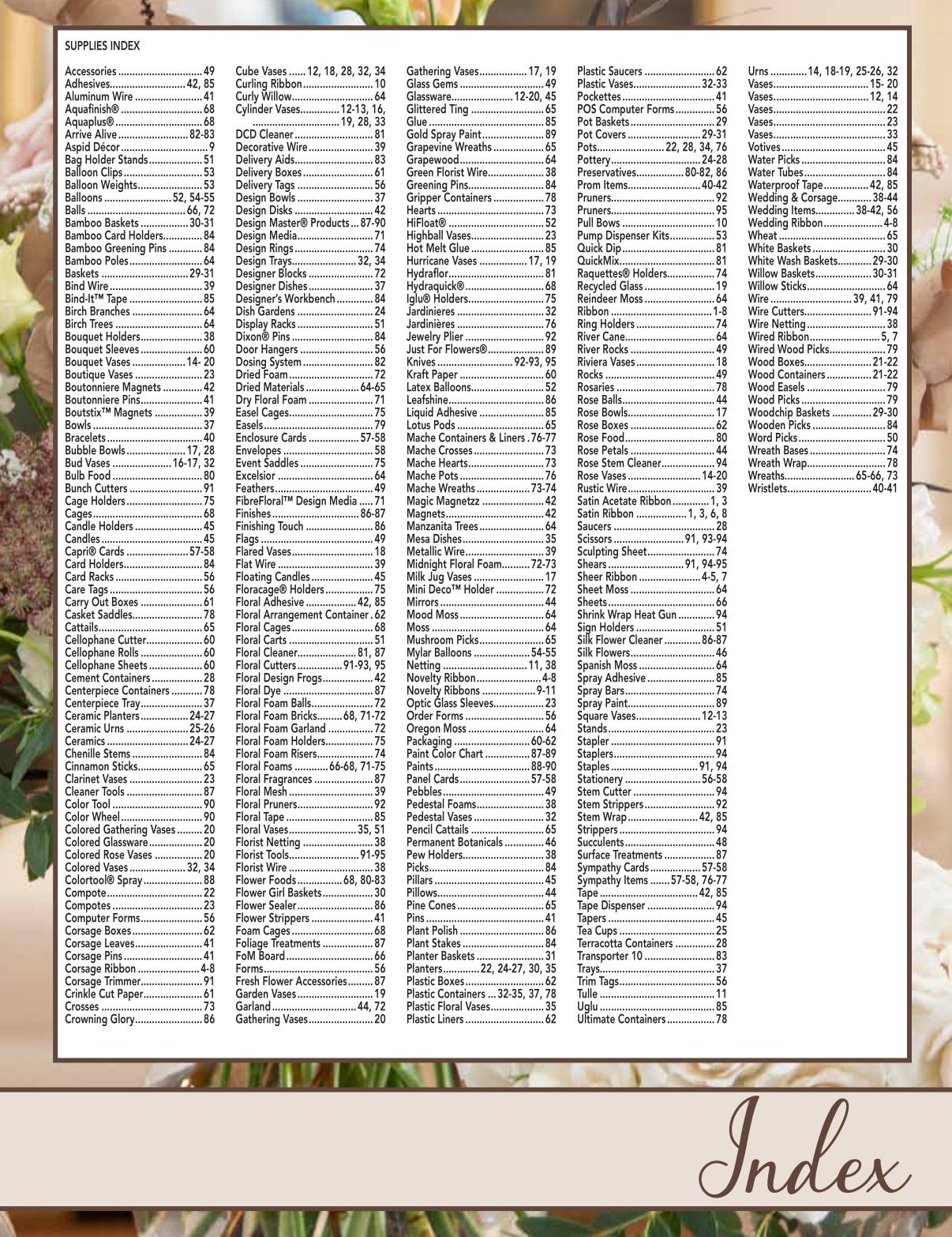San Diego Florist Supply Catalog Weekly Ad January 1 - December 31, 2026