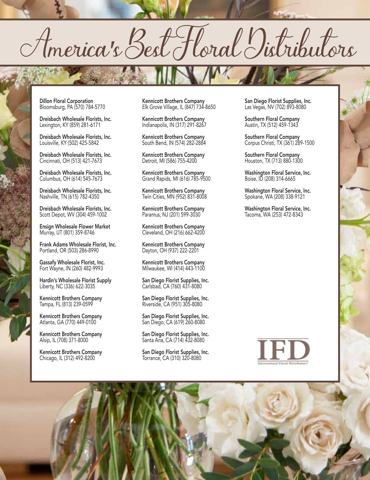 San Diego Florist Supply Catalog Weekly Ad January 1 - December 31, 2026