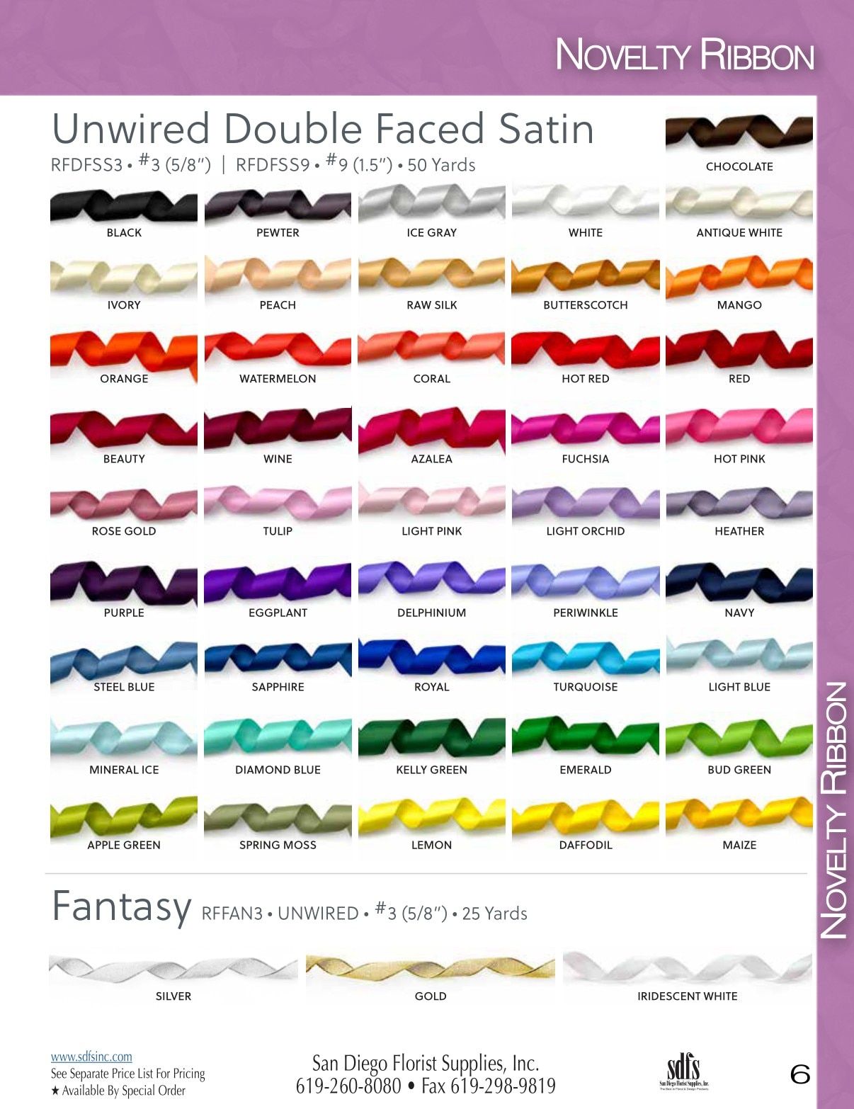 San Diego Florist Supply Catalog Weekly Ad January 1 - December 31, 2026