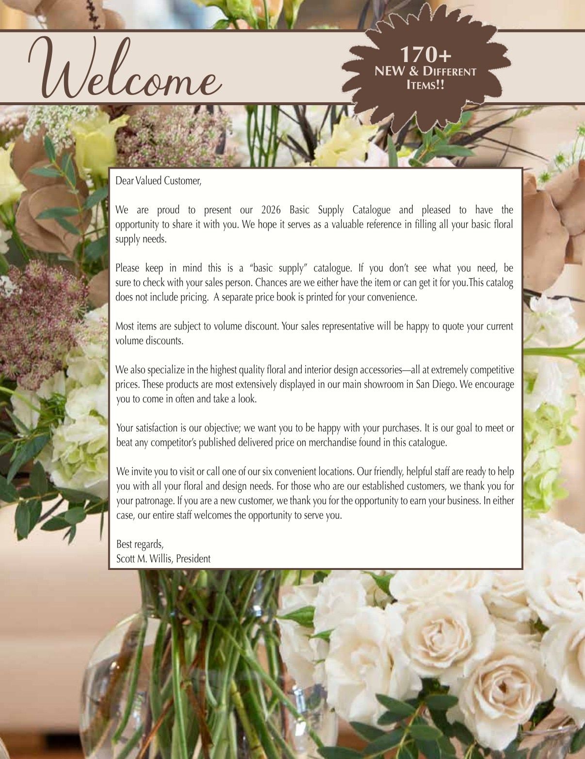 San Diego Florist Supply Catalog Weekly Ad January 1 - December 31, 2026