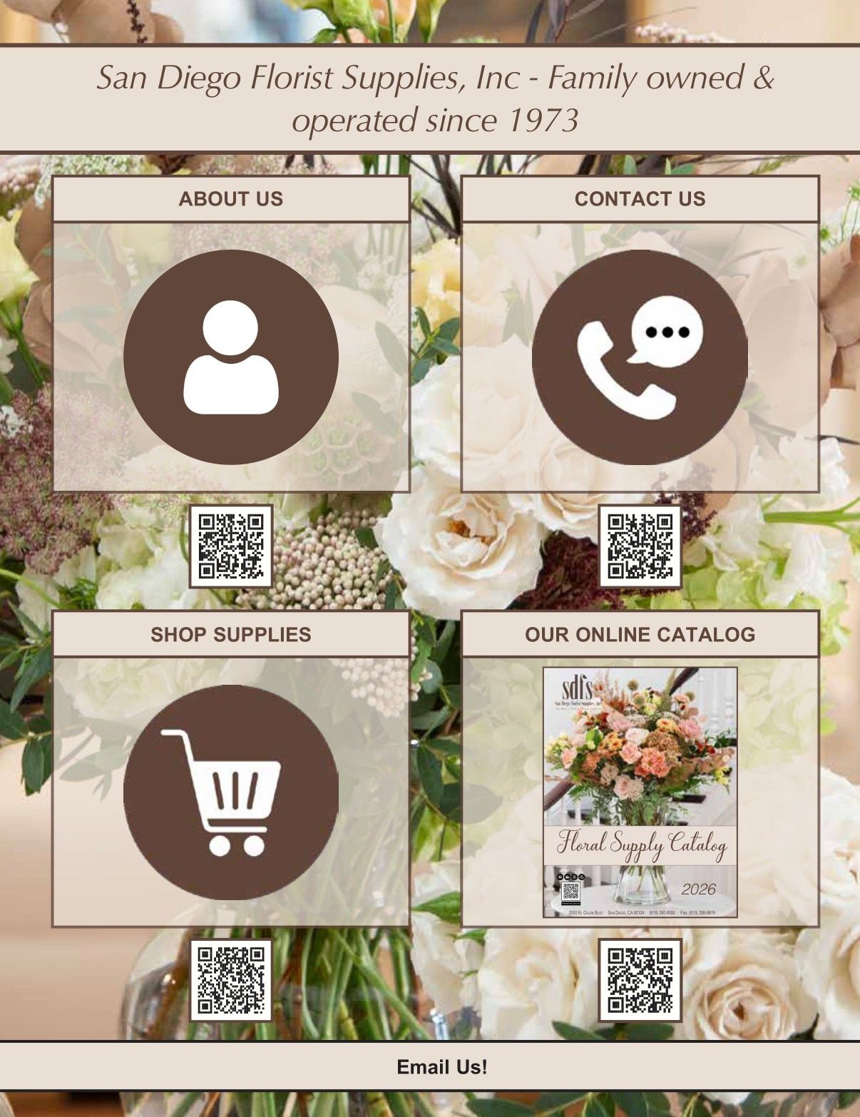 San Diego Florist Supply Catalog Weekly Ad January 1 - December 31, 2026