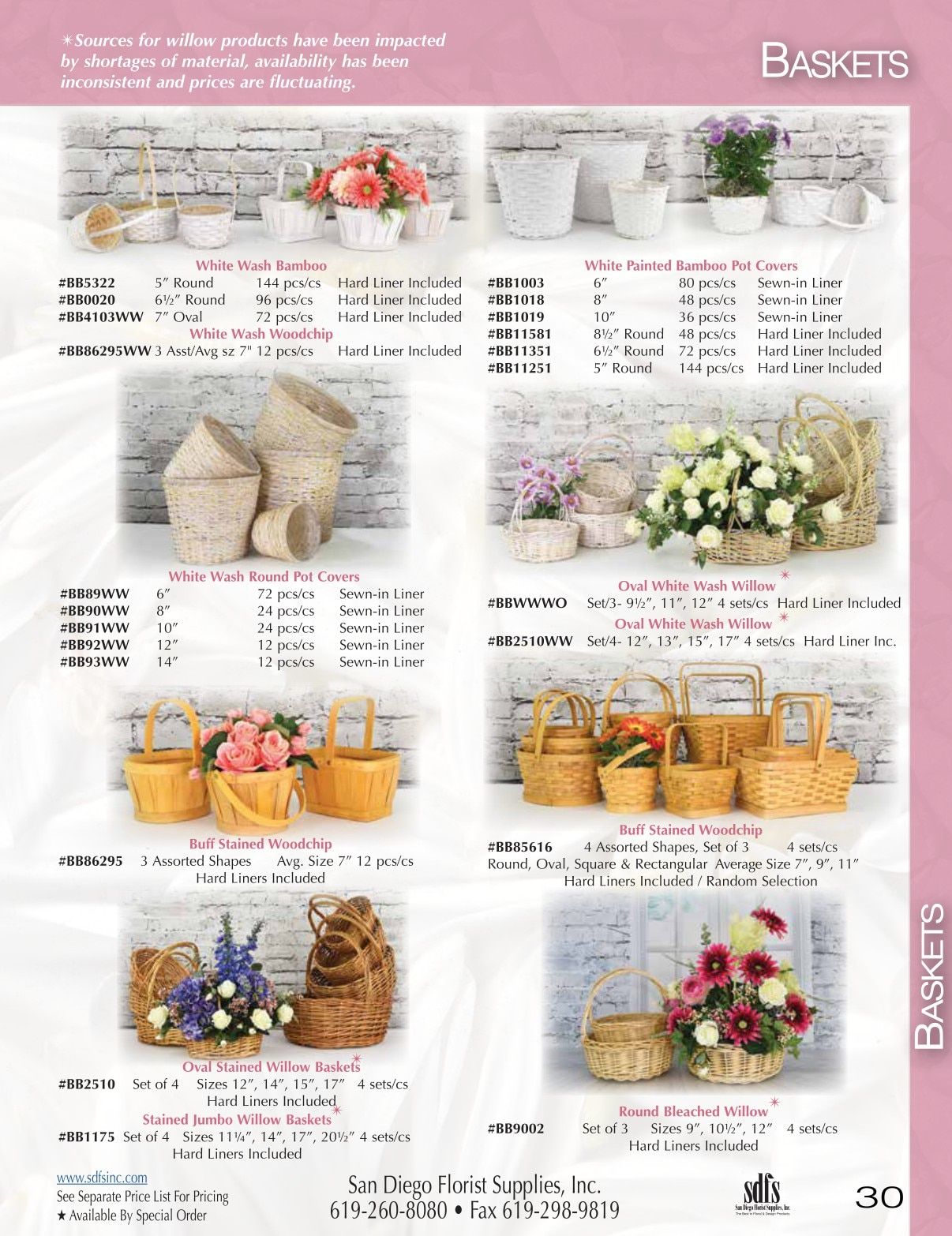 San Diego Florist Supply Catalog Weekly Ad January 1 - December 31, 2026