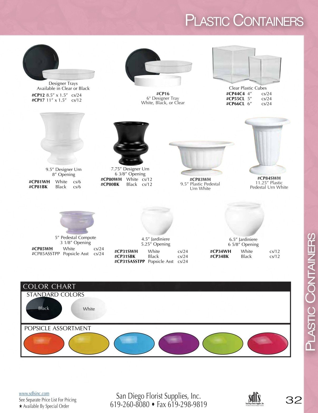 San Diego Florist Supply Catalog Weekly Ad January 1 - December 31, 2026