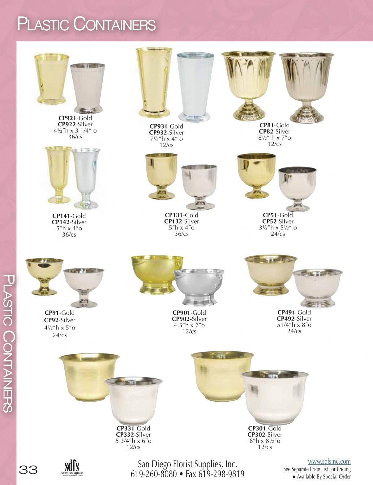 San Diego Florist Supply Catalog Weekly Ad January 1 - December 31, 2026