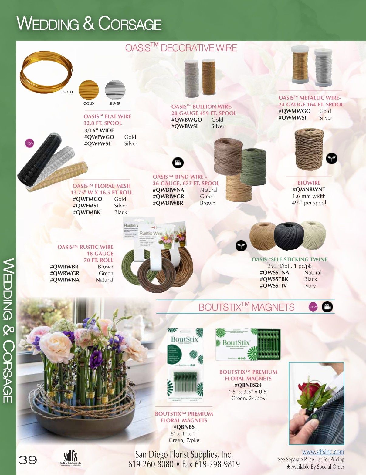 San Diego Florist Supply Catalog Weekly Ad January 1 - December 31, 2026