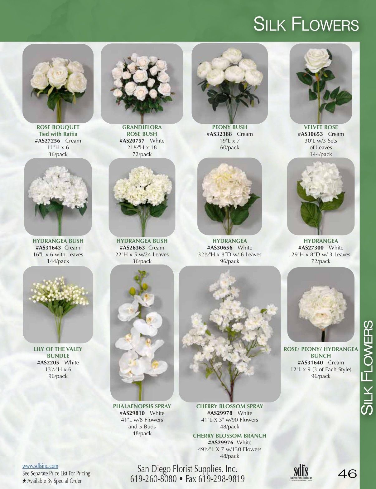 San Diego Florist Supply Catalog Weekly Ad January 1 - December 31, 2026