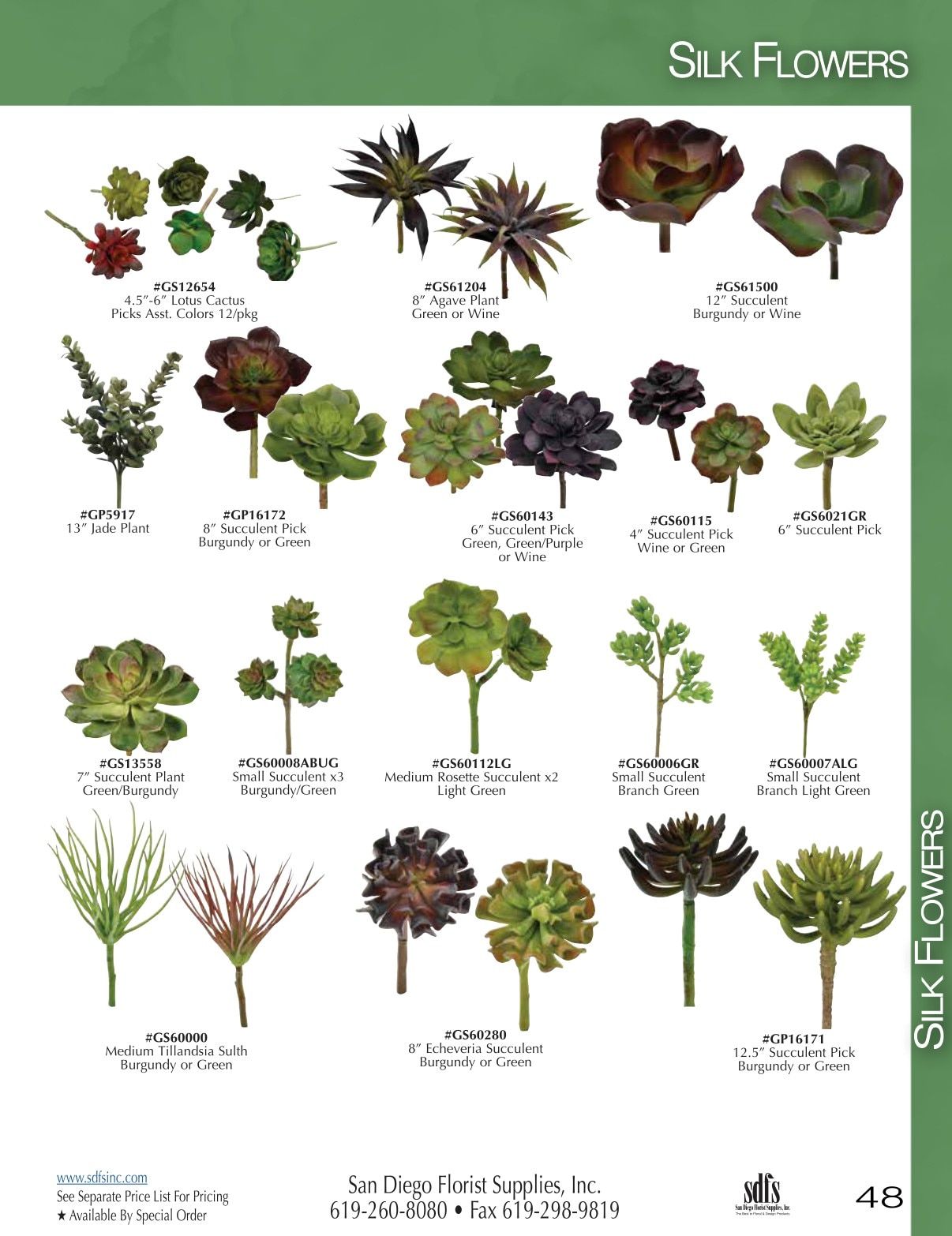 San Diego Florist Supply Catalog Weekly Ad January 1 - December 31, 2026