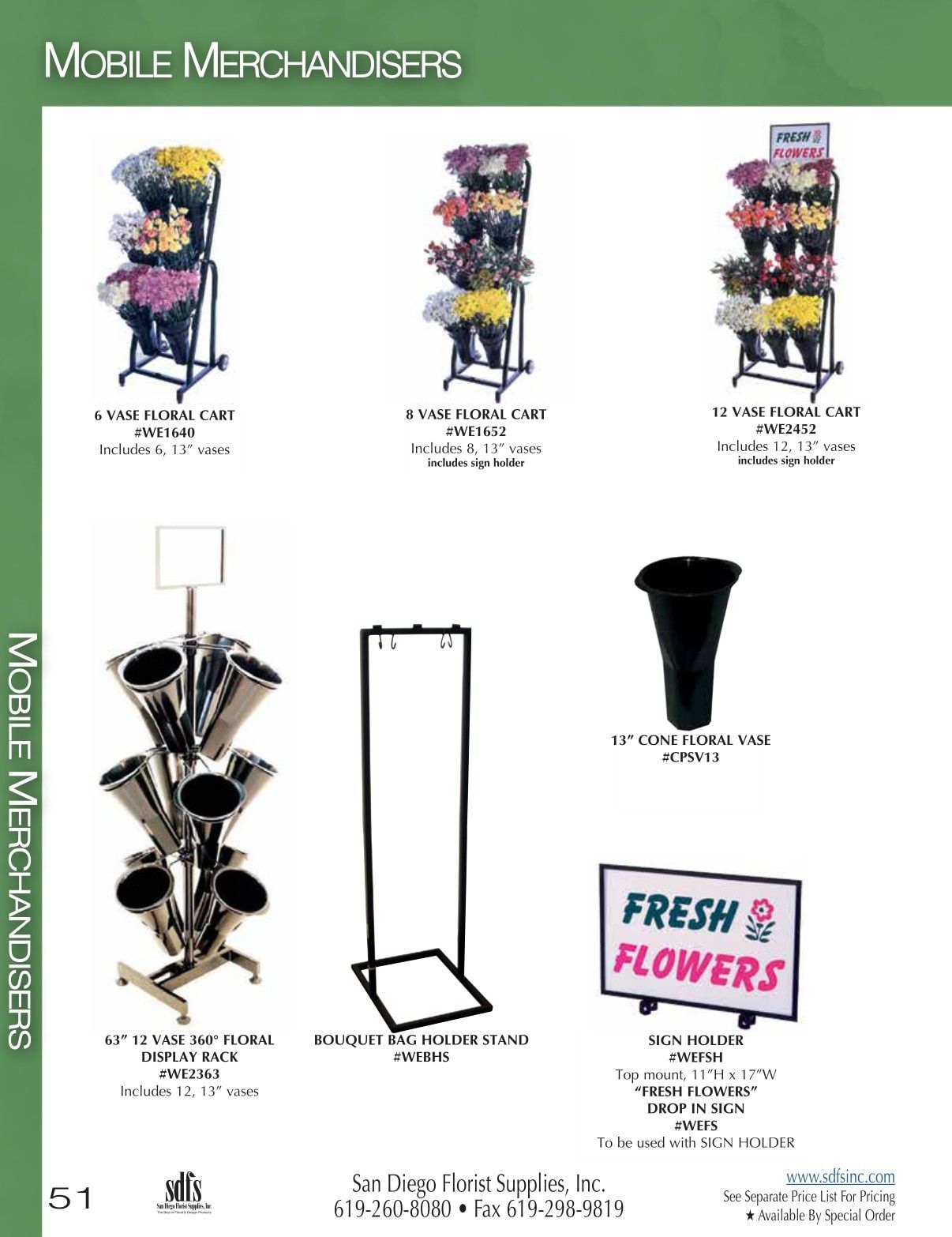 San Diego Florist Supply Catalog Weekly Ad January 1 - December 31, 2026