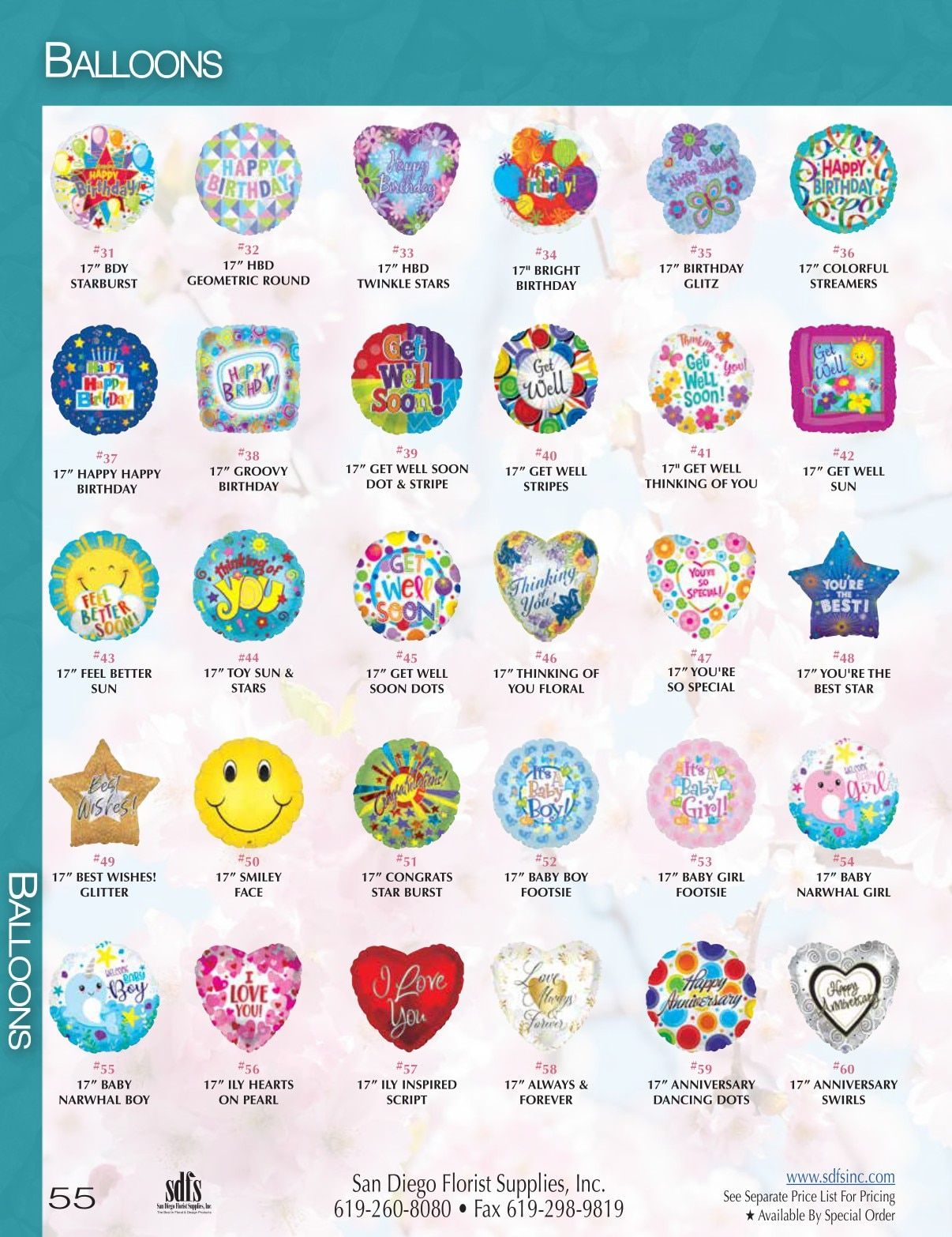 San Diego Florist Supply Catalog Weekly Ad January 1 - December 31, 2026