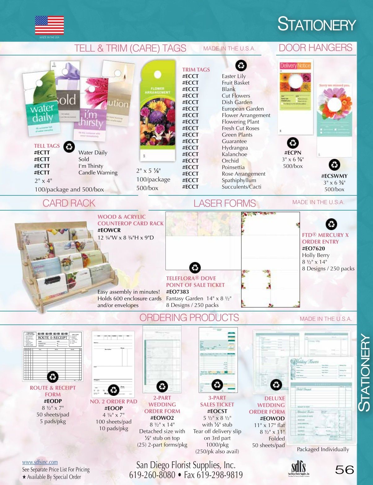San Diego Florist Supply Catalog Weekly Ad January 1 - December 31, 2026