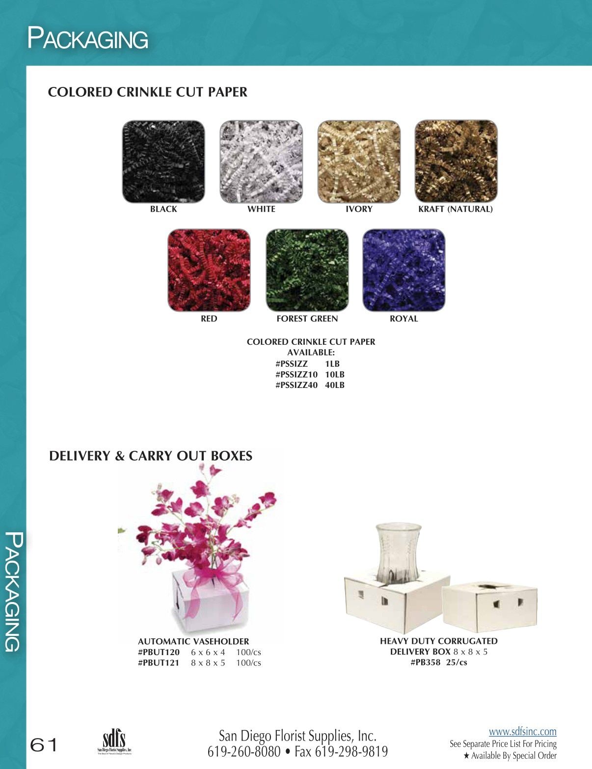 San Diego Florist Supply Catalog Weekly Ad January 1 - December 31, 2026