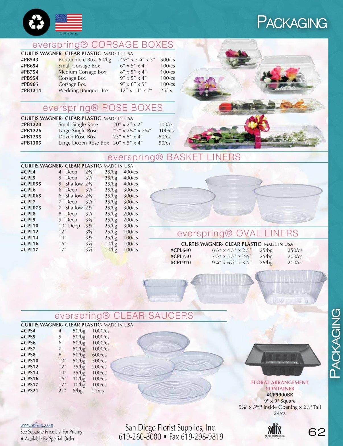 San Diego Florist Supply Catalog Weekly Ad January 1 - December 31, 2026