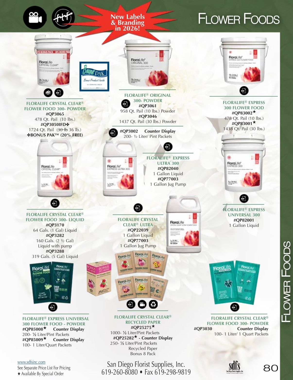 San Diego Florist Supply Catalog Weekly Ad January 1 - December 31, 2026