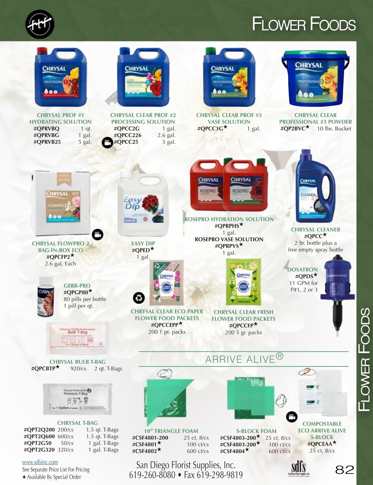 San Diego Florist Supply Catalog Weekly Ad January 1 - December 31, 2026