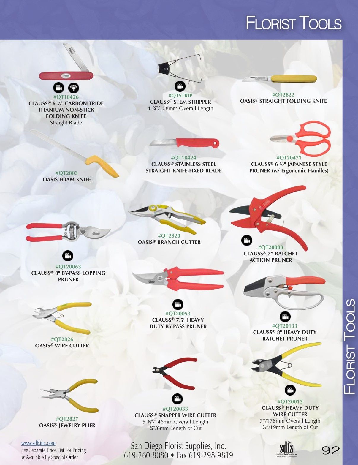San Diego Florist Supply Catalog Weekly Ad January 1 - December 31, 2026