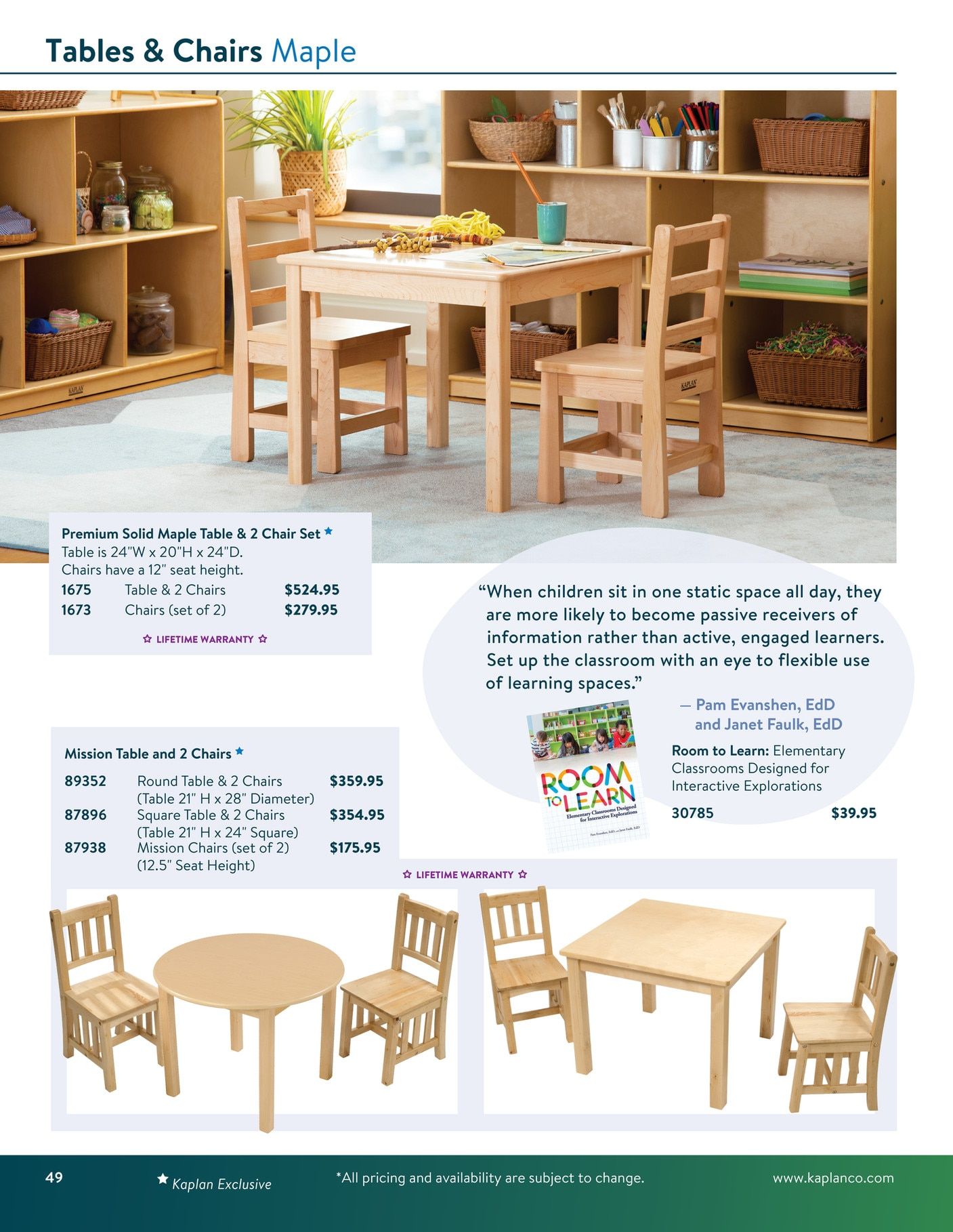 Kaplan Early Learning Company Furniture Mini Catalog Weekly Ad January 1 - December 31, 2026