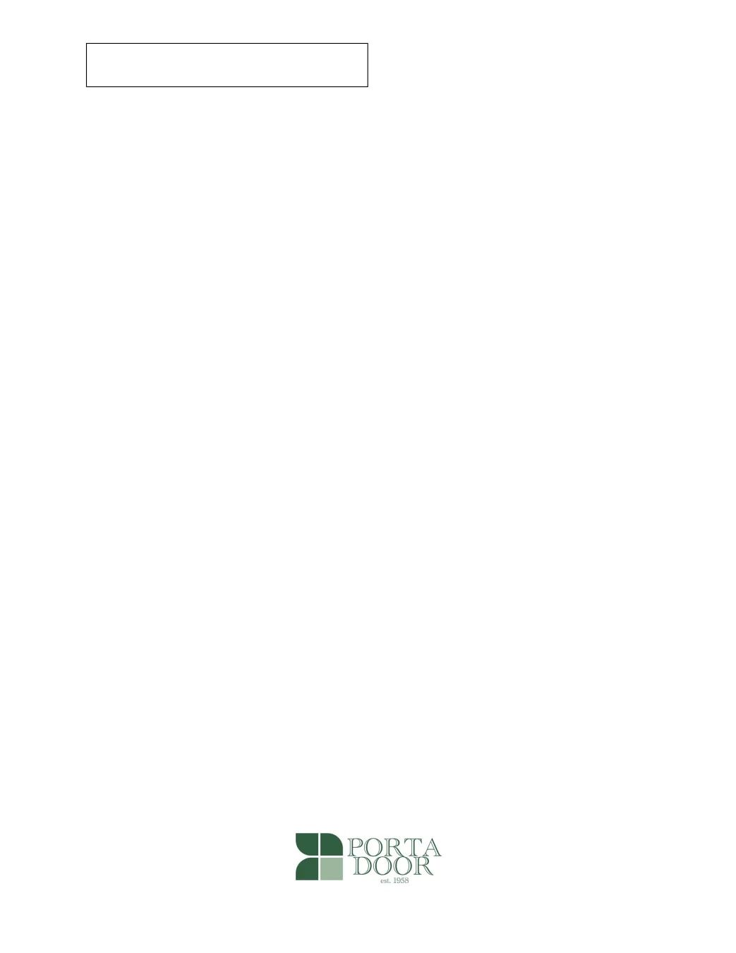 Porta Door Annual Catalog Weekly Ad January 1 - December 31, 2026