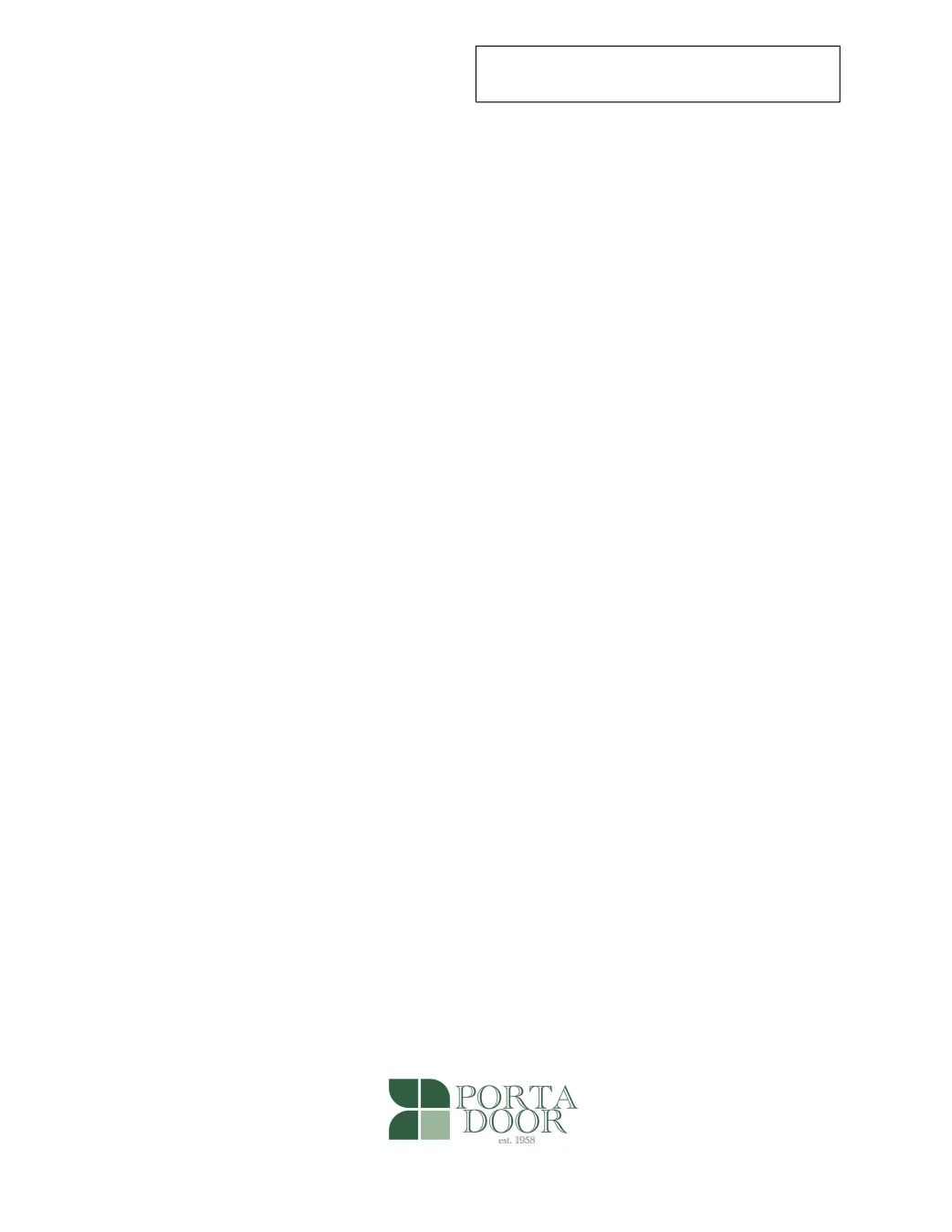 Porta Door Annual Catalog Weekly Ad January 1 - December 31, 2026