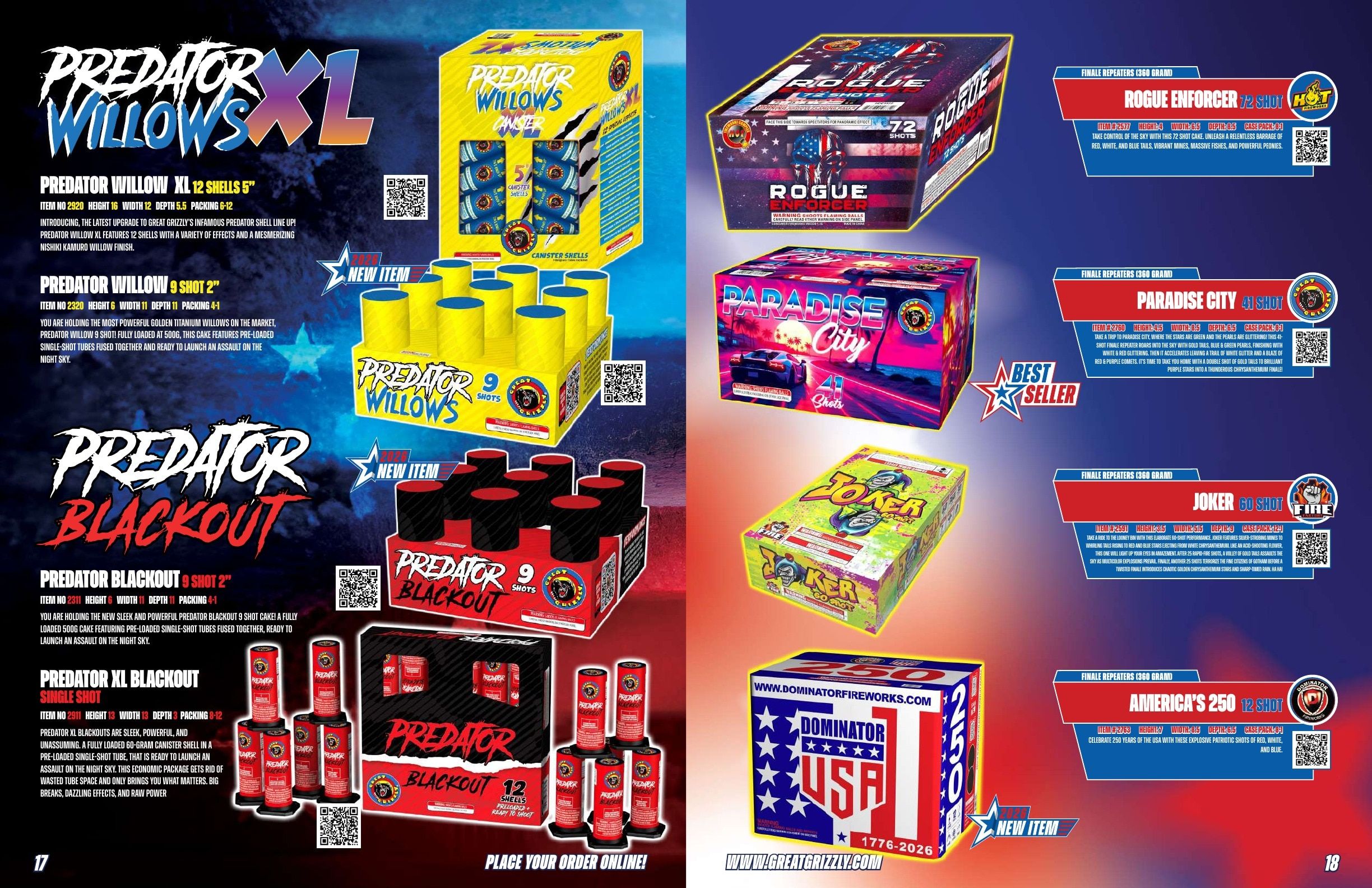 Great Grizzly Fireworks Featured Items Catalog Weekly Ad January 1 - December 31, 2026