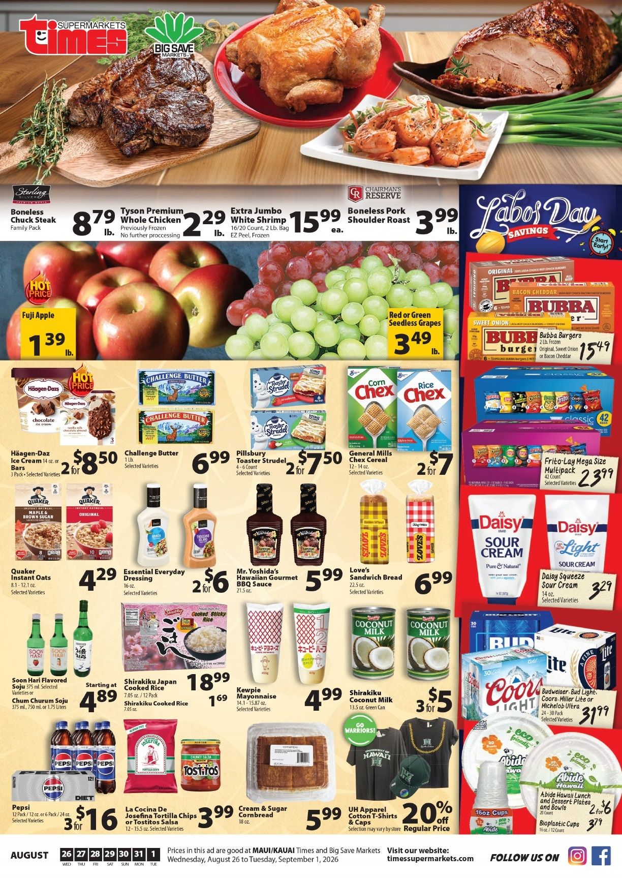Big Save Markets Weekly Ad August 26 - September 1, 2026