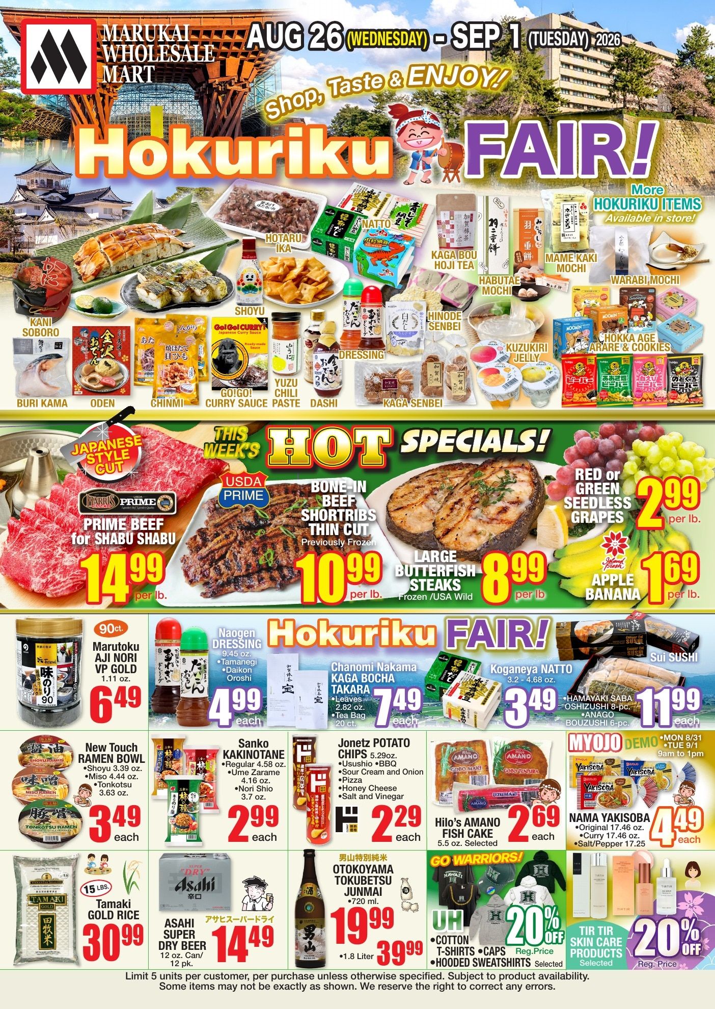 Marukai Hawaii Weekly Ad August 26 - September 1, 2026