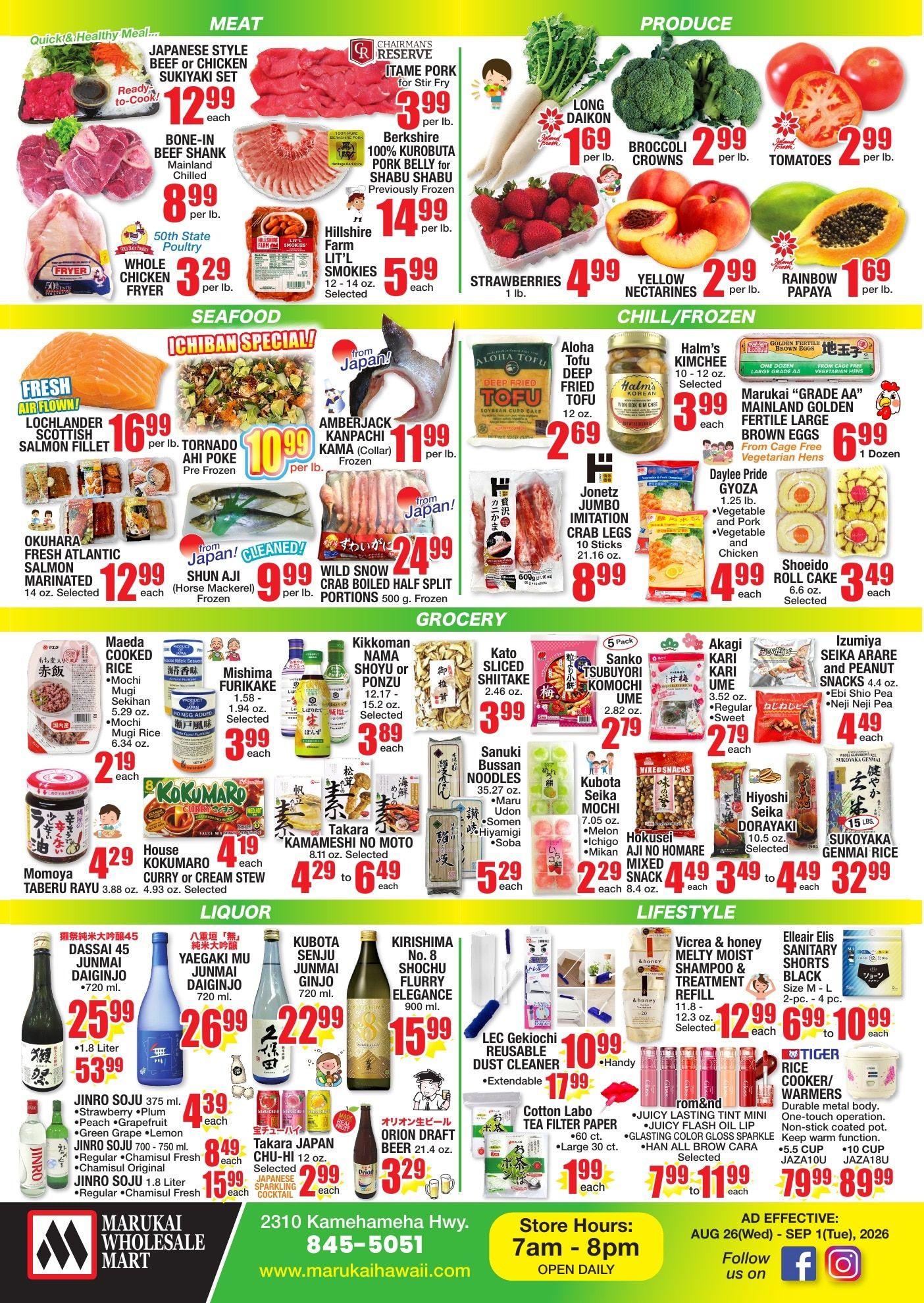 Marukai Hawaii Weekly Ad August 26 - September 1, 2026