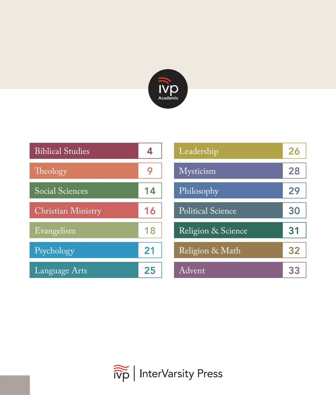 InterVarsity Press Academic Spring-Summer Catalog Weekly Ad January 1 - August 31, 2026
