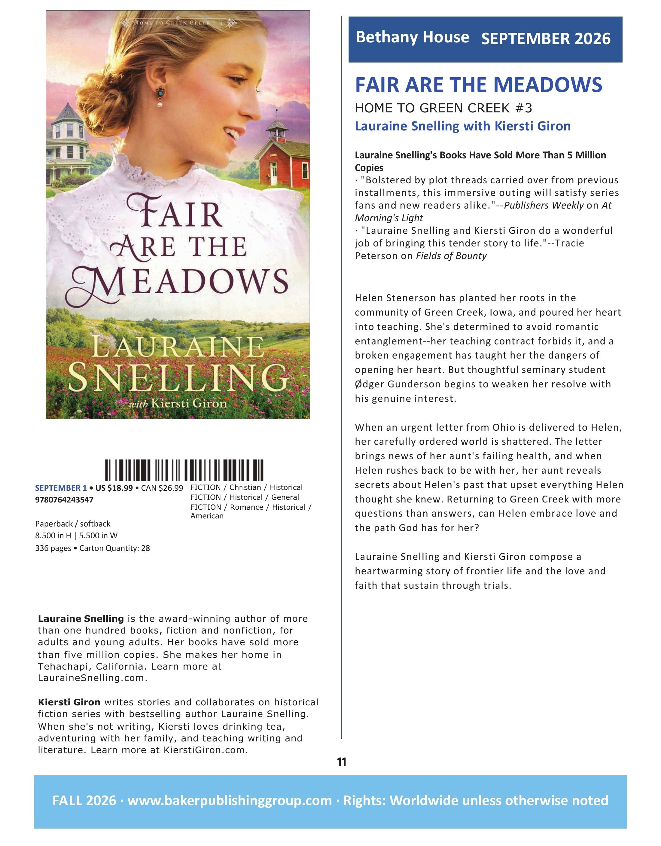 Baker Publishing Group Fall Fiction Catalog Weekly Ad August 1 - December 31, 2026