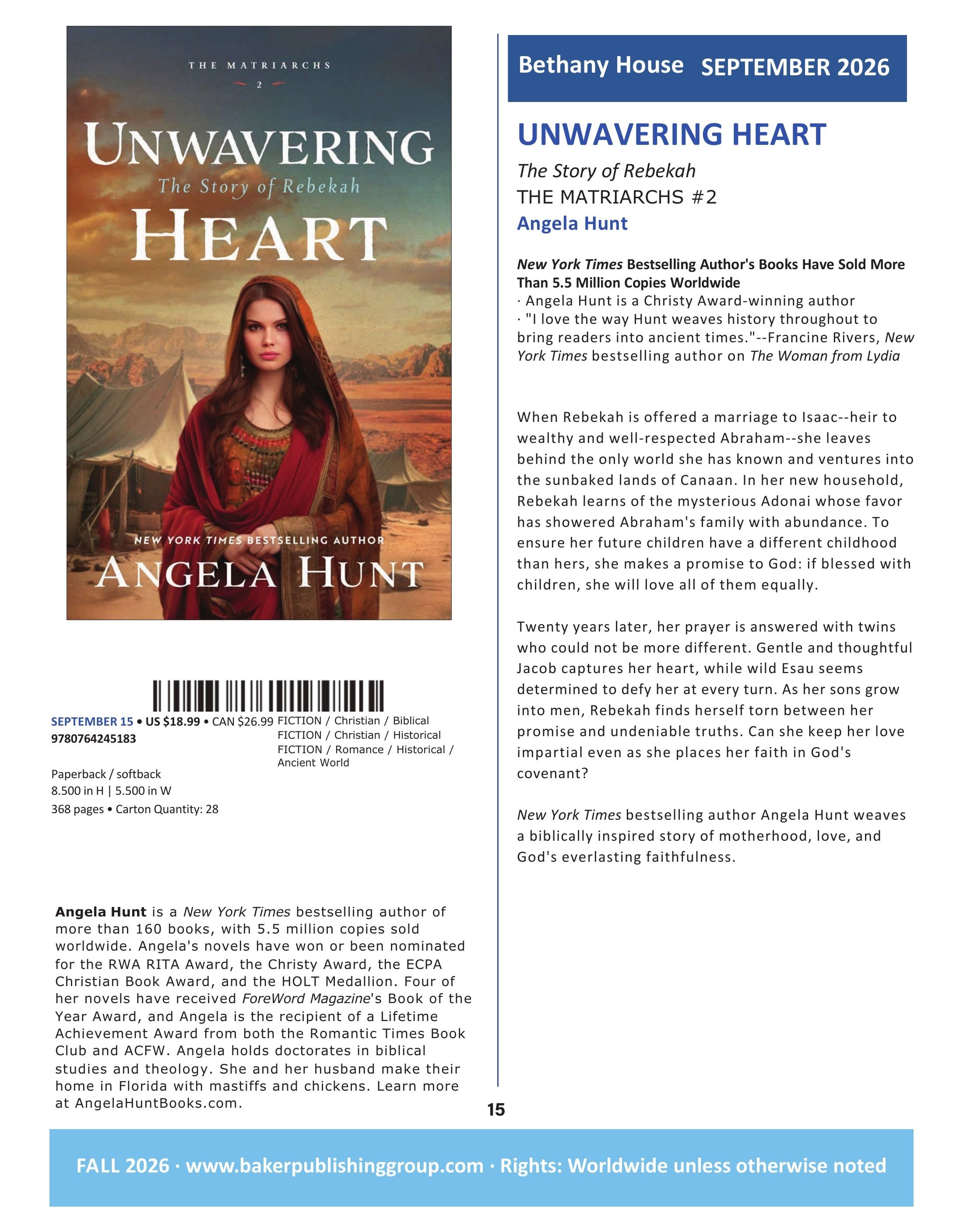 Baker Publishing Group Fall Fiction Catalog Weekly Ad August 1 - December 31, 2026