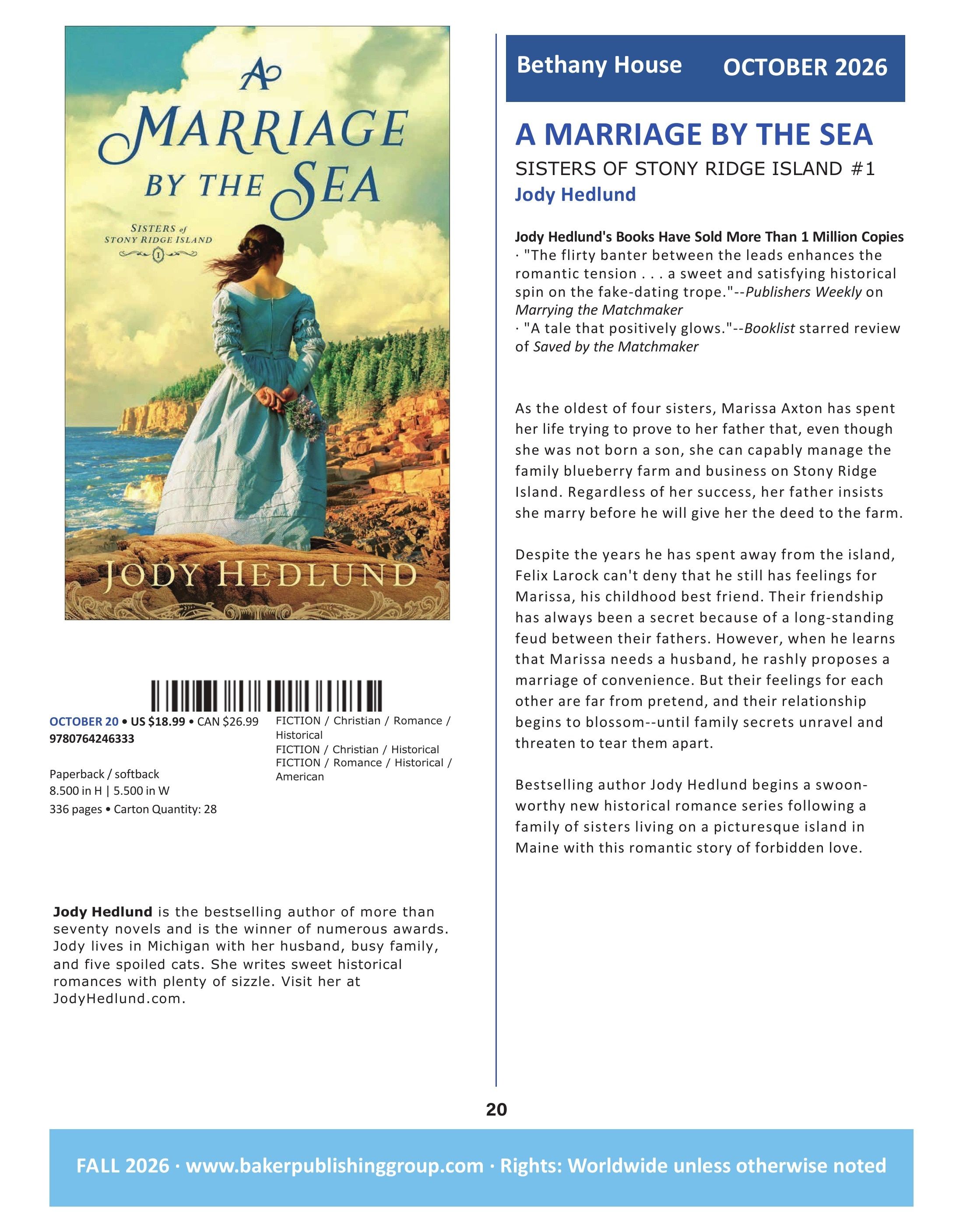 Baker Publishing Group Fall Fiction Catalog Weekly Ad August 1 - December 31, 2026
