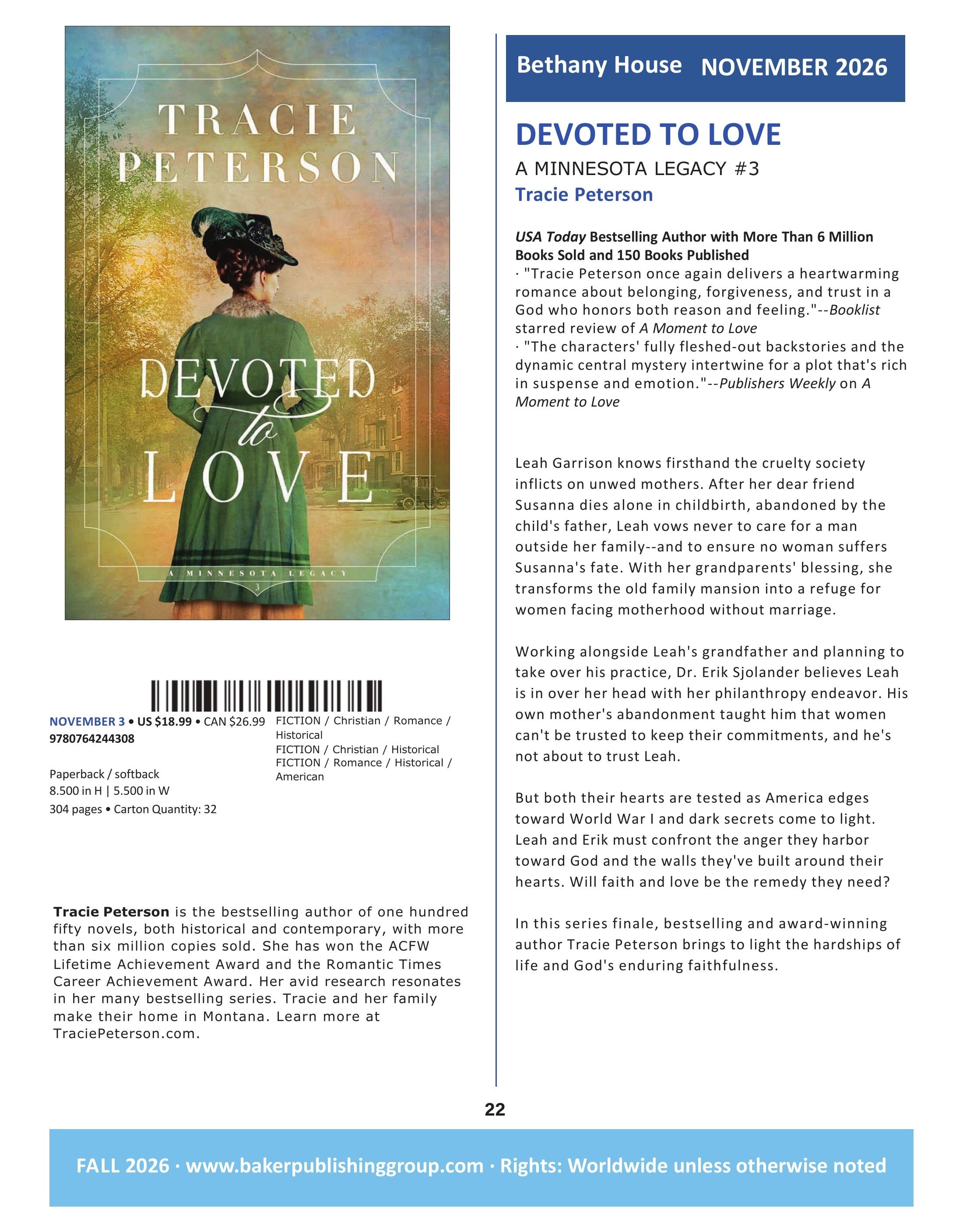 Baker Publishing Group Fall Fiction Catalog Weekly Ad August 1 - December 31, 2026