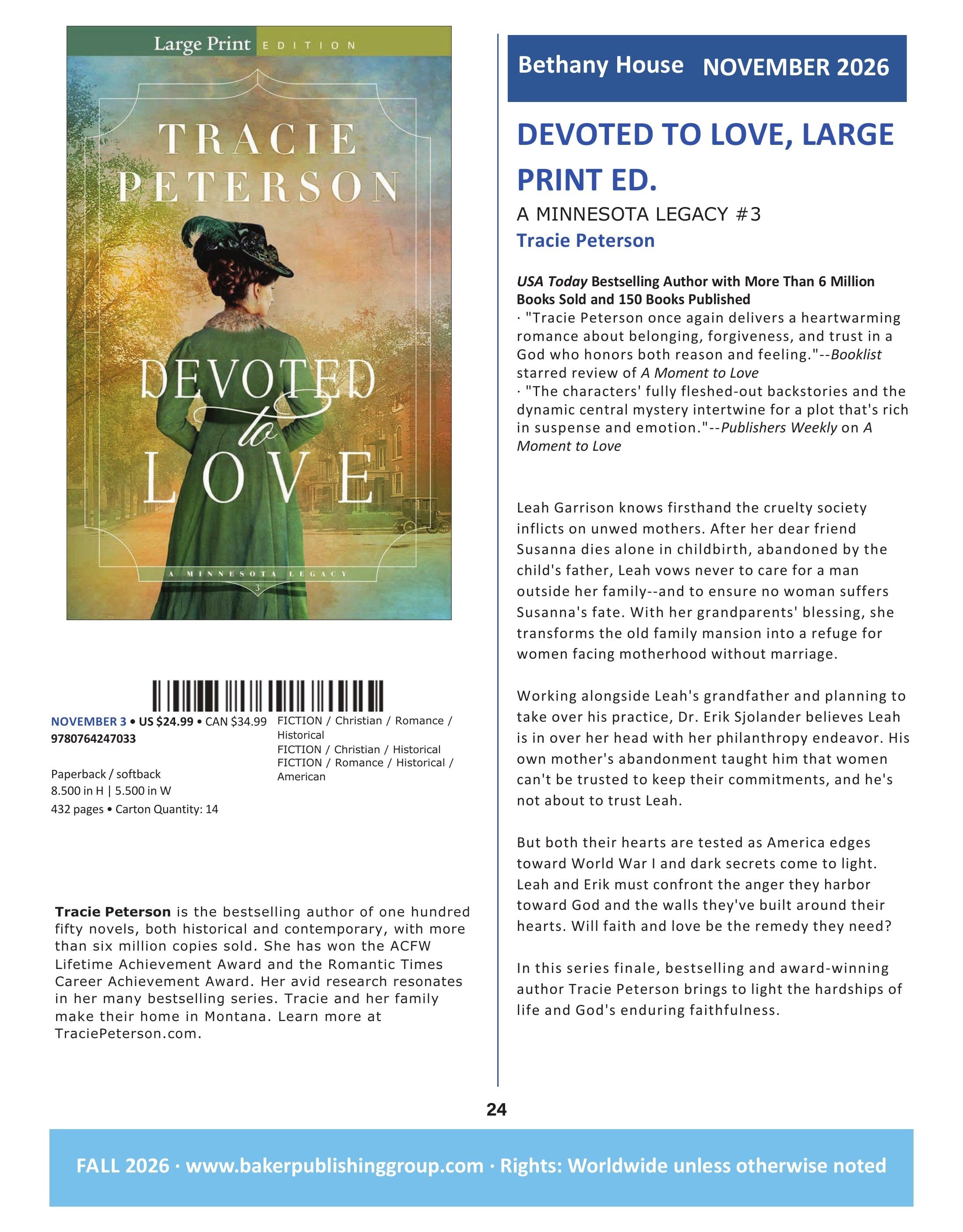 Baker Publishing Group Fall Fiction Catalog Weekly Ad August 1 - December 31, 2026