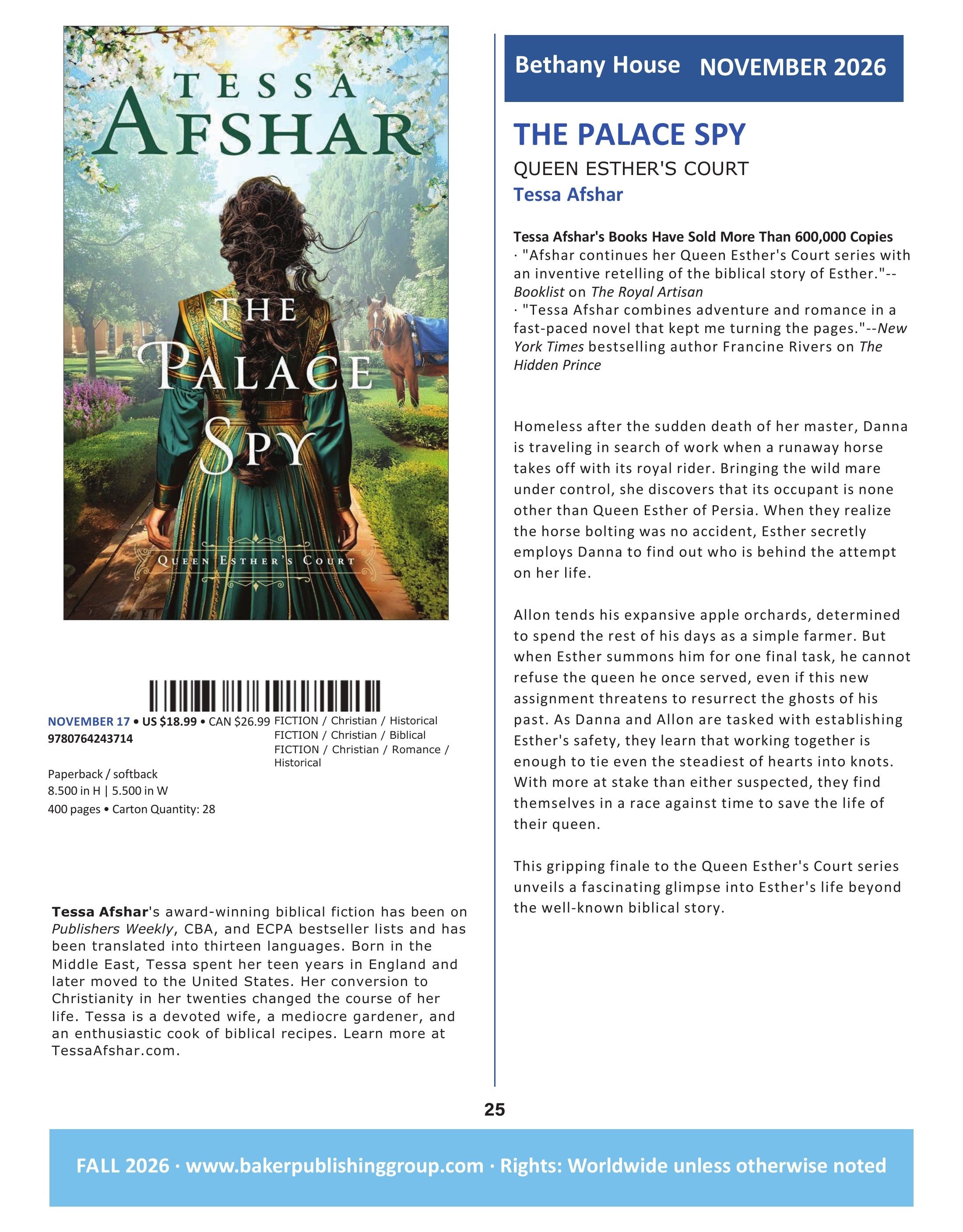 Baker Publishing Group Fall Fiction Catalog Weekly Ad August 1 - December 31, 2026