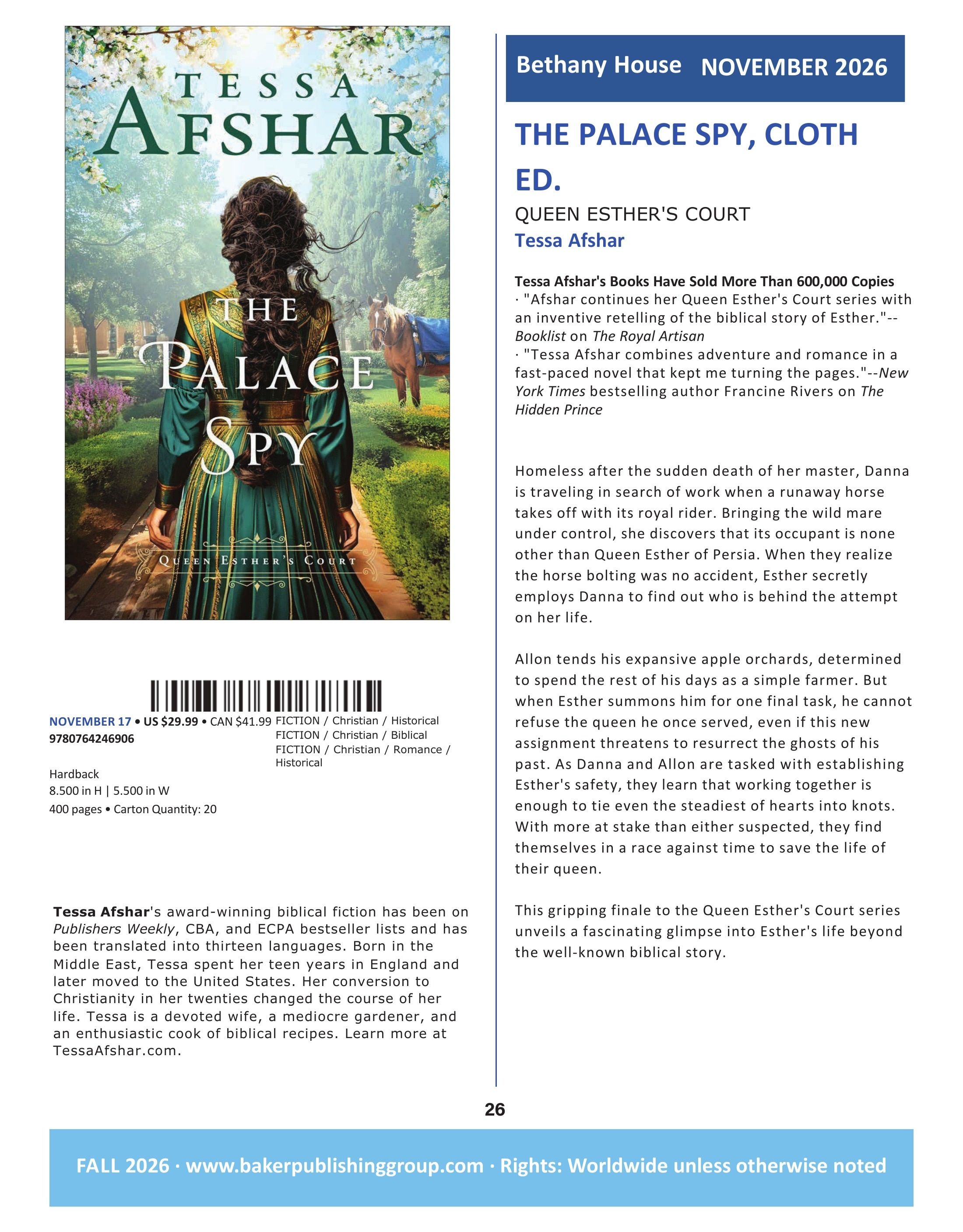 Baker Publishing Group Fall Fiction Catalog Weekly Ad August 1 - December 31, 2026