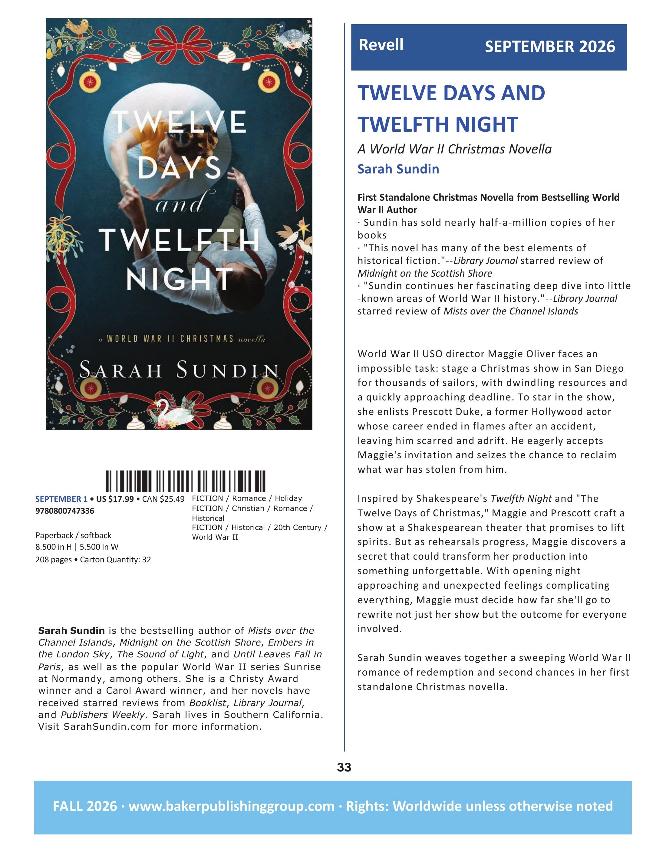 Baker Publishing Group Fall Fiction Catalog Weekly Ad August 1 - December 31, 2026