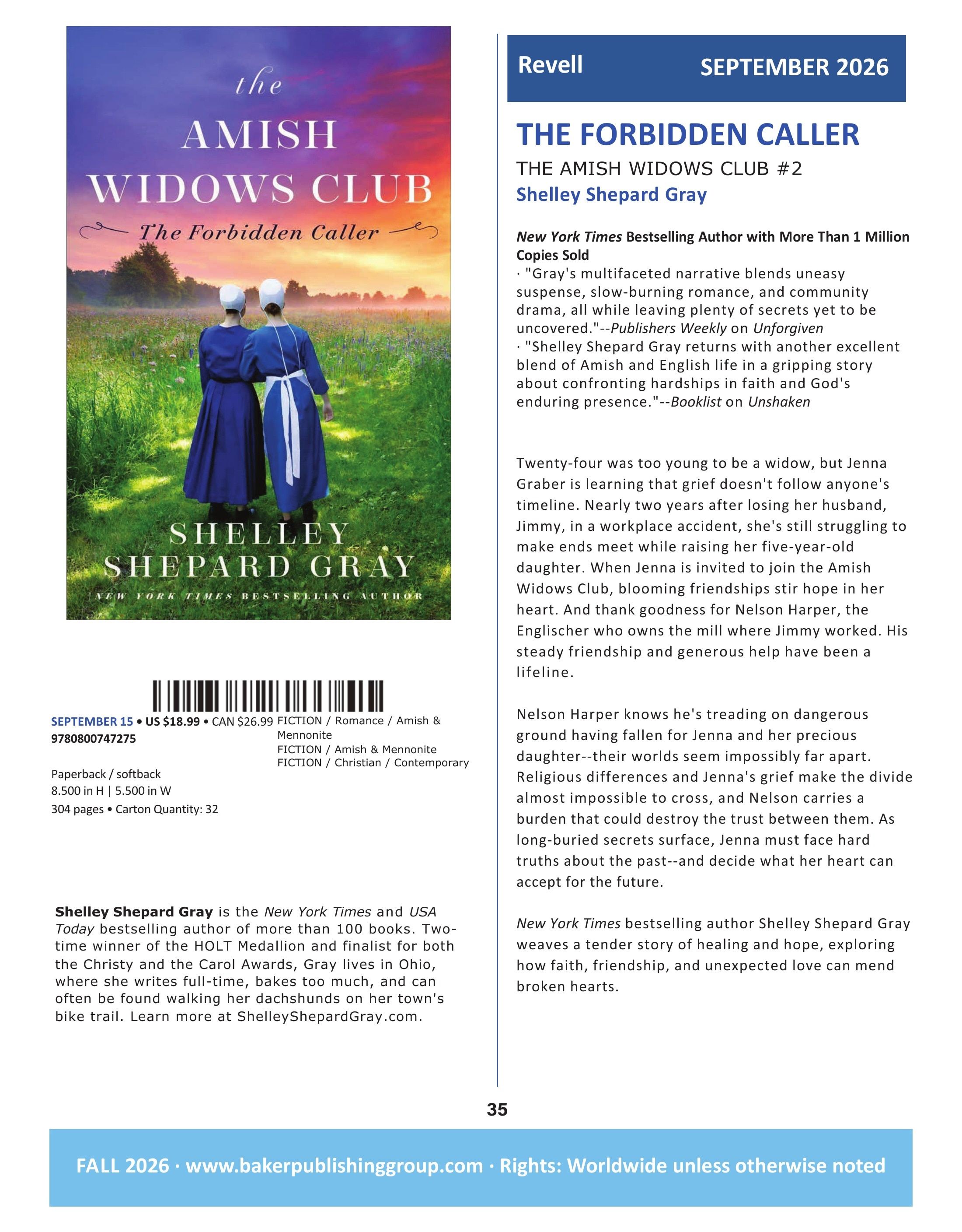 Baker Publishing Group Fall Fiction Catalog Weekly Ad August 1 - December 31, 2026
