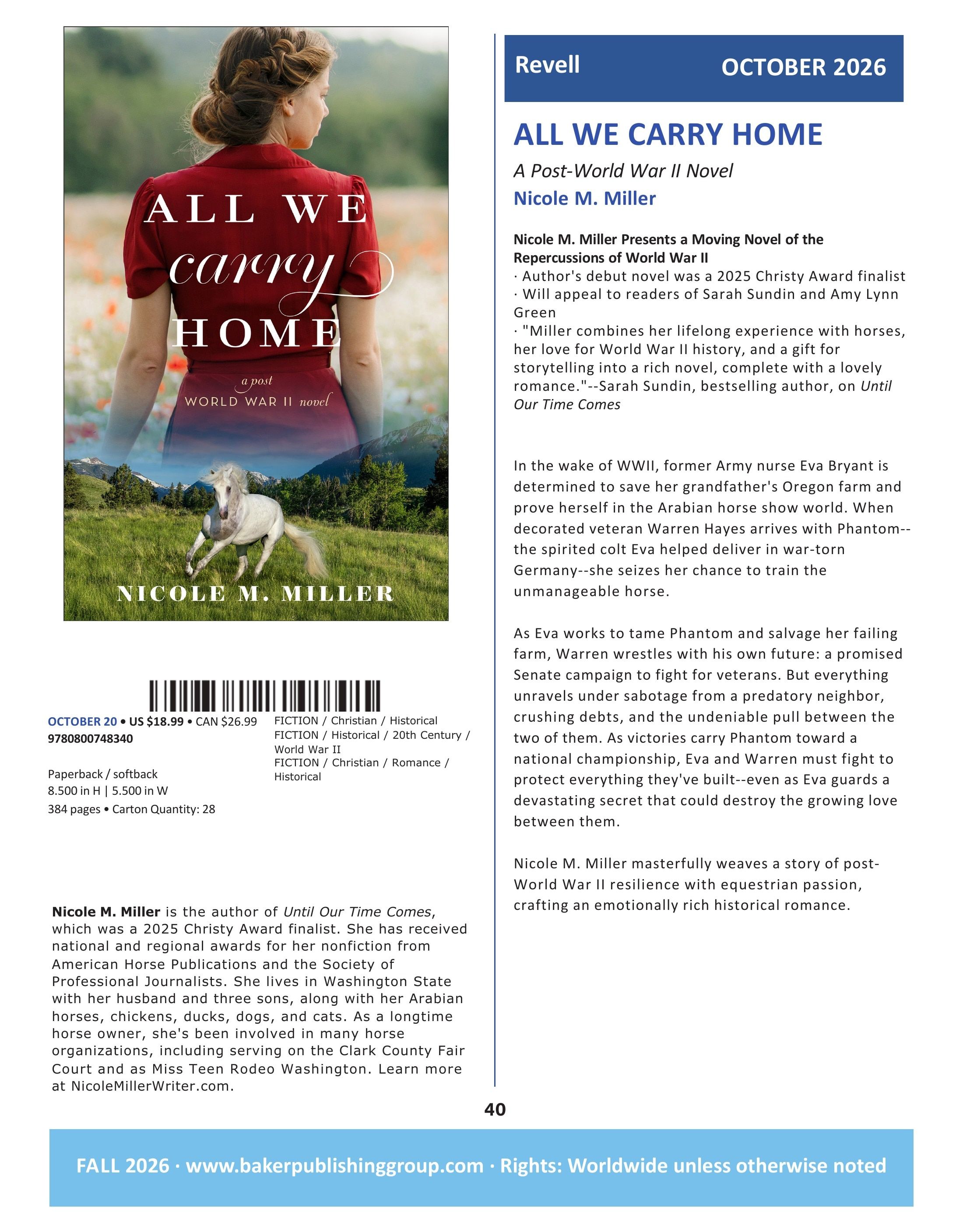 Baker Publishing Group Fall Fiction Catalog Weekly Ad August 1 - December 31, 2026