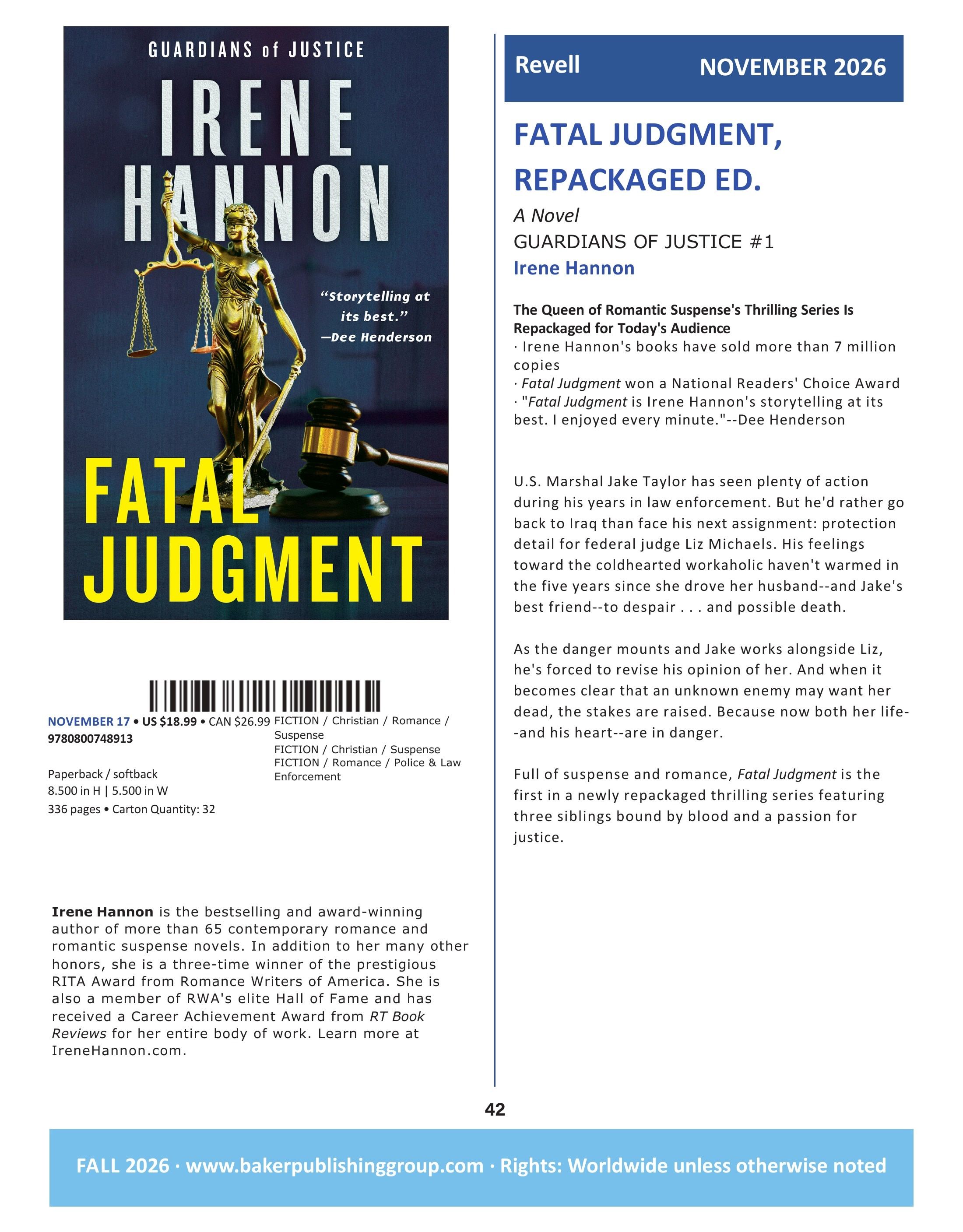 Baker Publishing Group Fall Fiction Catalog Weekly Ad August 1 - December 31, 2026