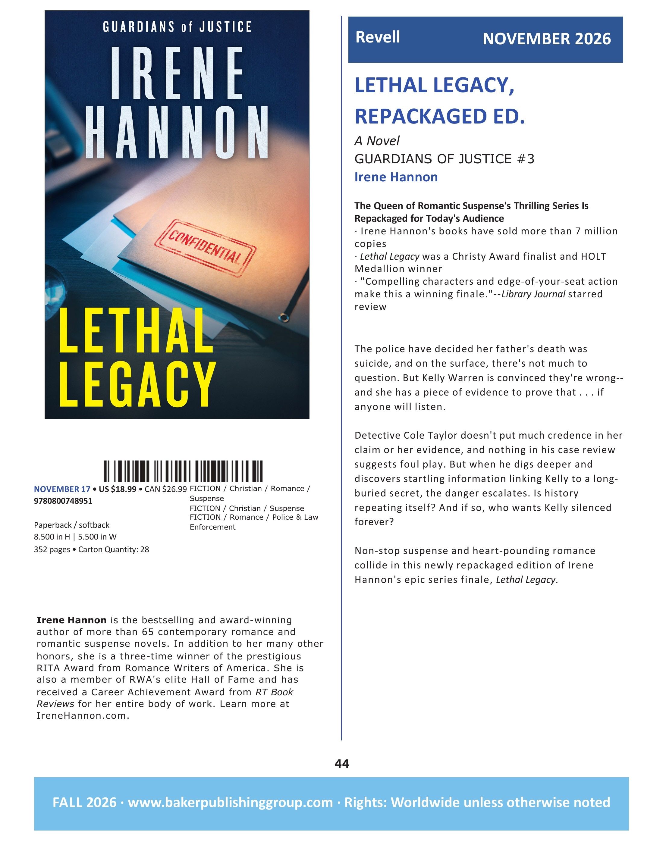 Baker Publishing Group Fall Fiction Catalog Weekly Ad August 1 - December 31, 2026