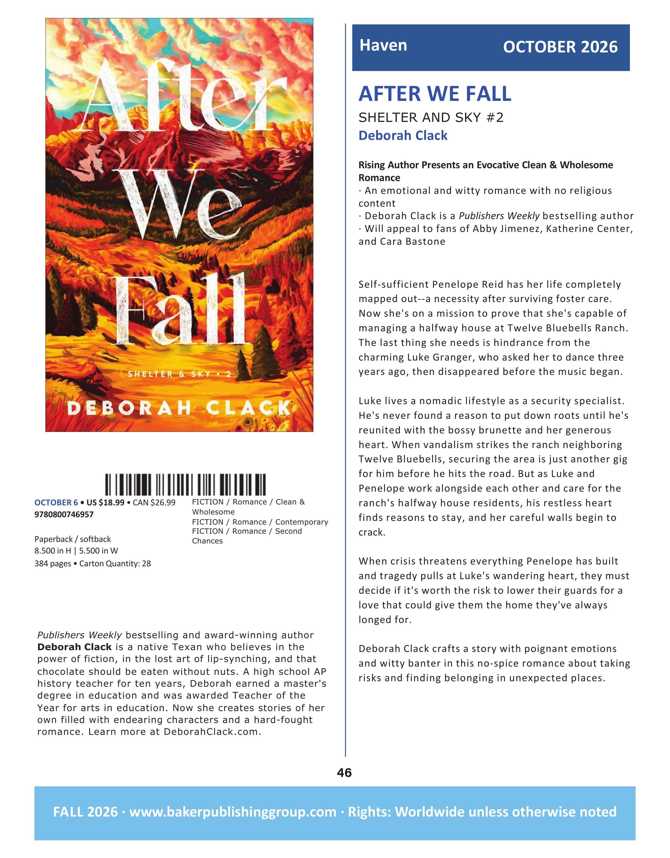 Baker Publishing Group Fall Fiction Catalog Weekly Ad August 1 - December 31, 2026